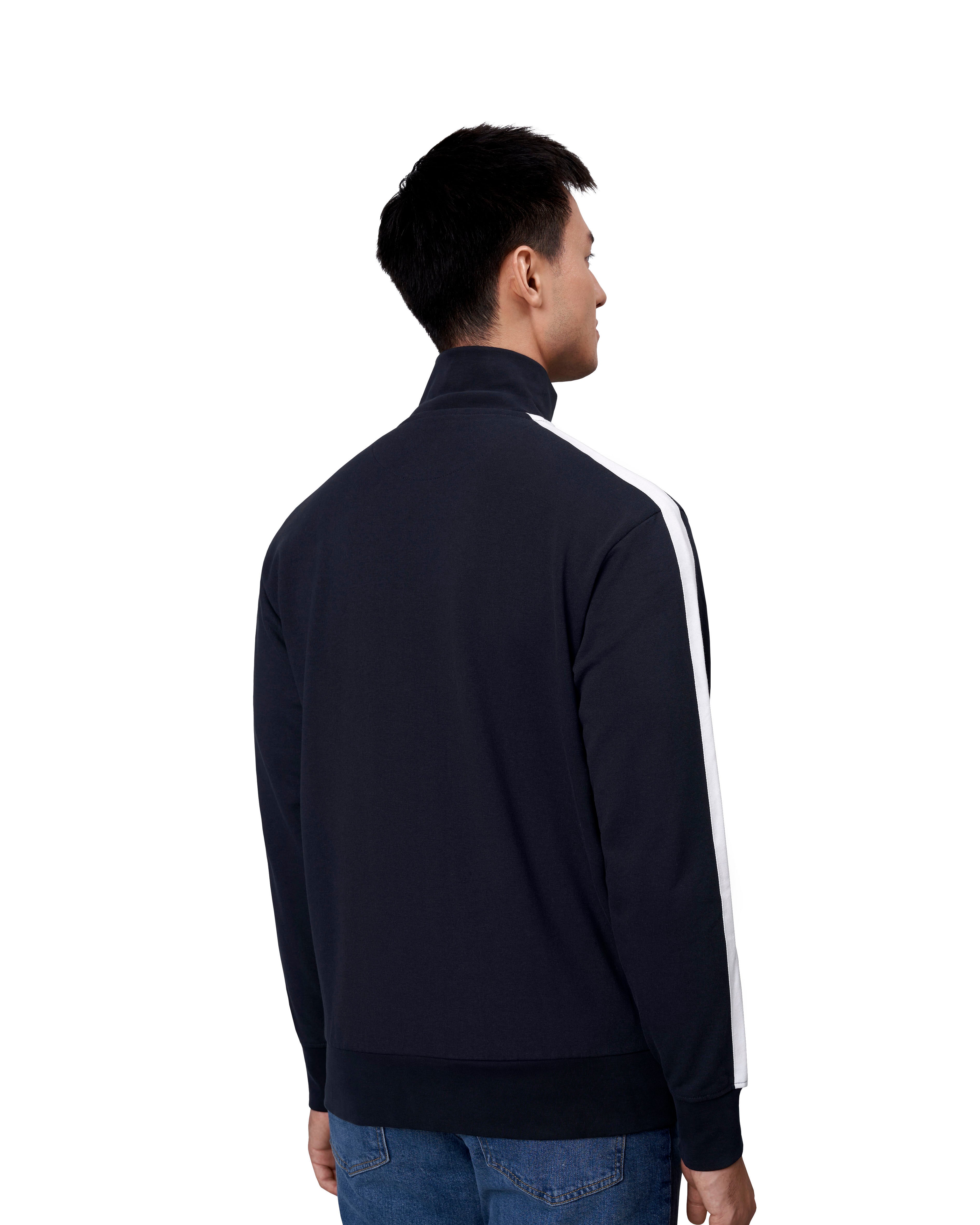 ID 0626 Sweat cardigan | kontrast detalje med firmalogo