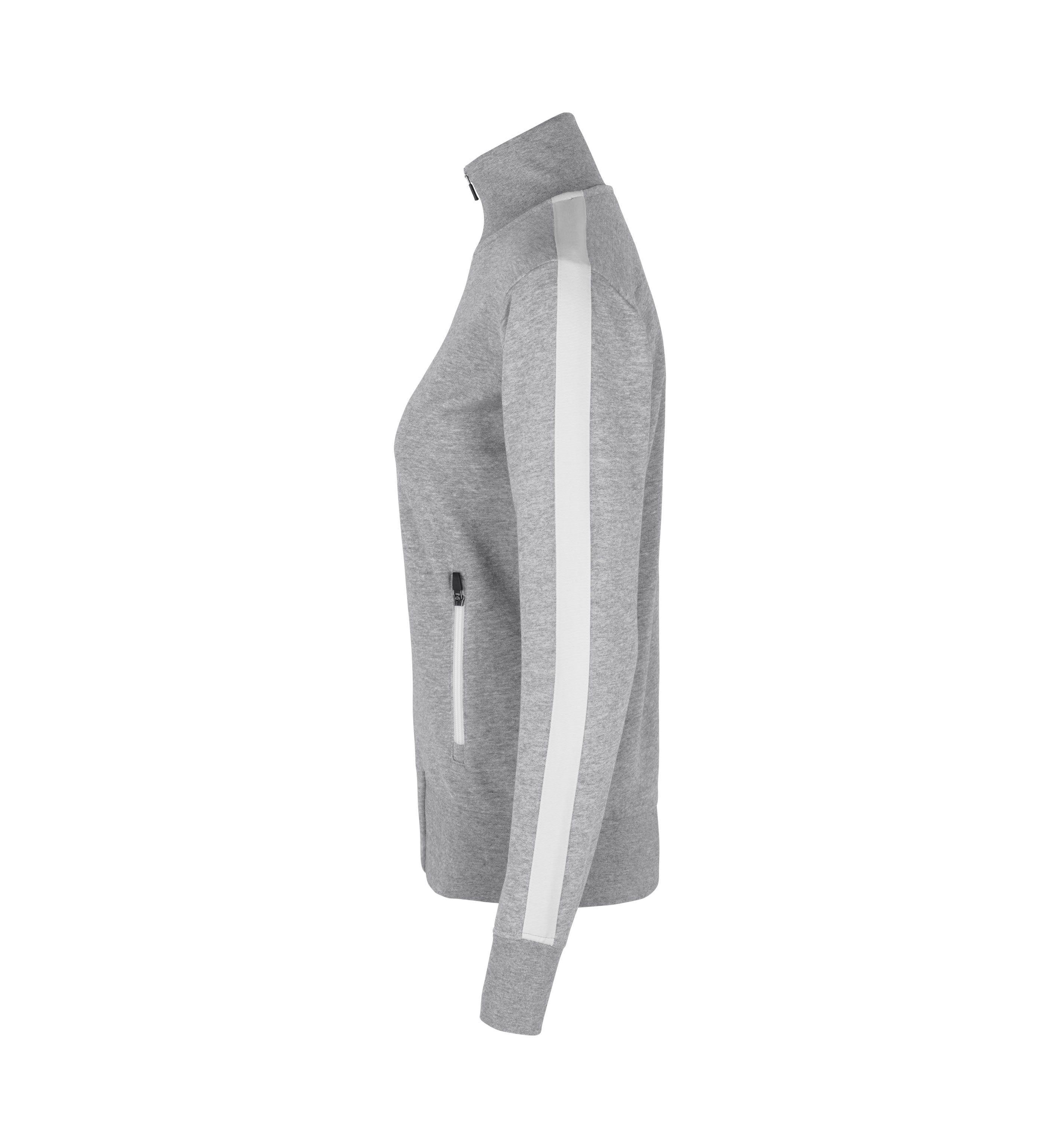 ID 0627 Sweat cardigan | kontrast | dame produktfoto med tryk
