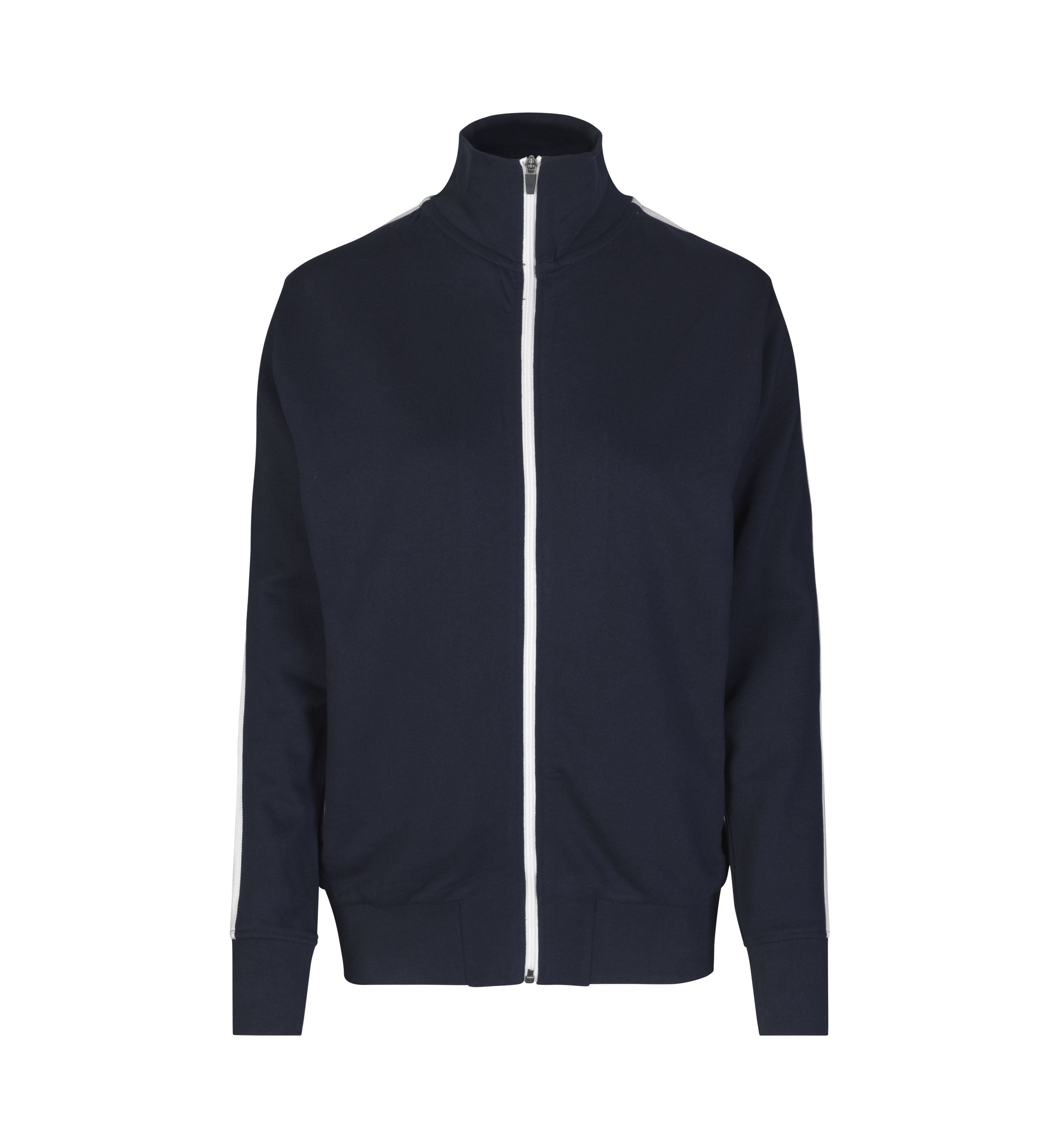 ID 0627 Sweat cardigan | kontrast | dame produktbillede med tryk