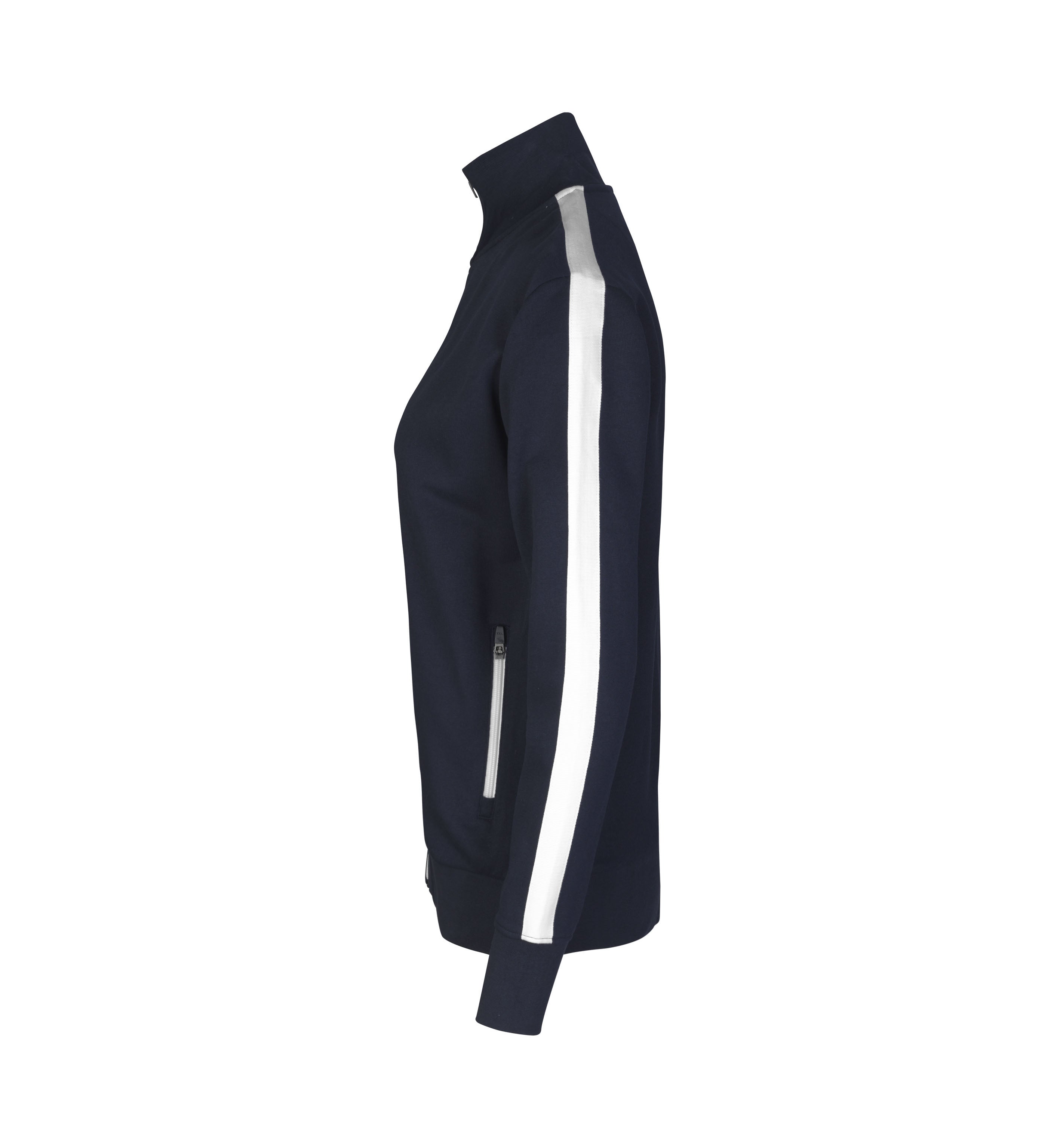 ID 0627 Sweat cardigan | kontrast | dame detalje med firmalogo