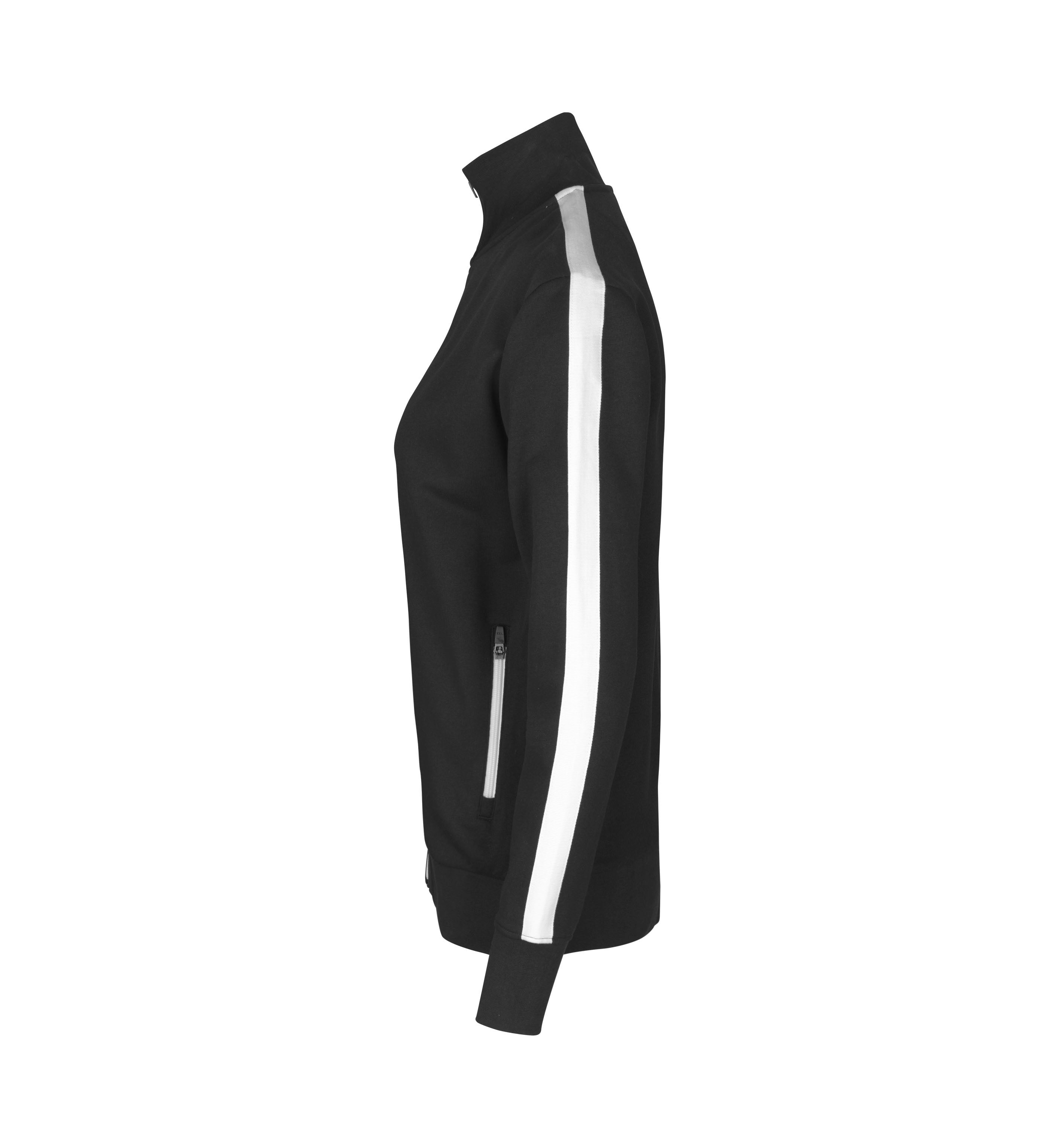 ID 0627 Sweat cardigan | kontrast | dame produktfoto med firmalogo