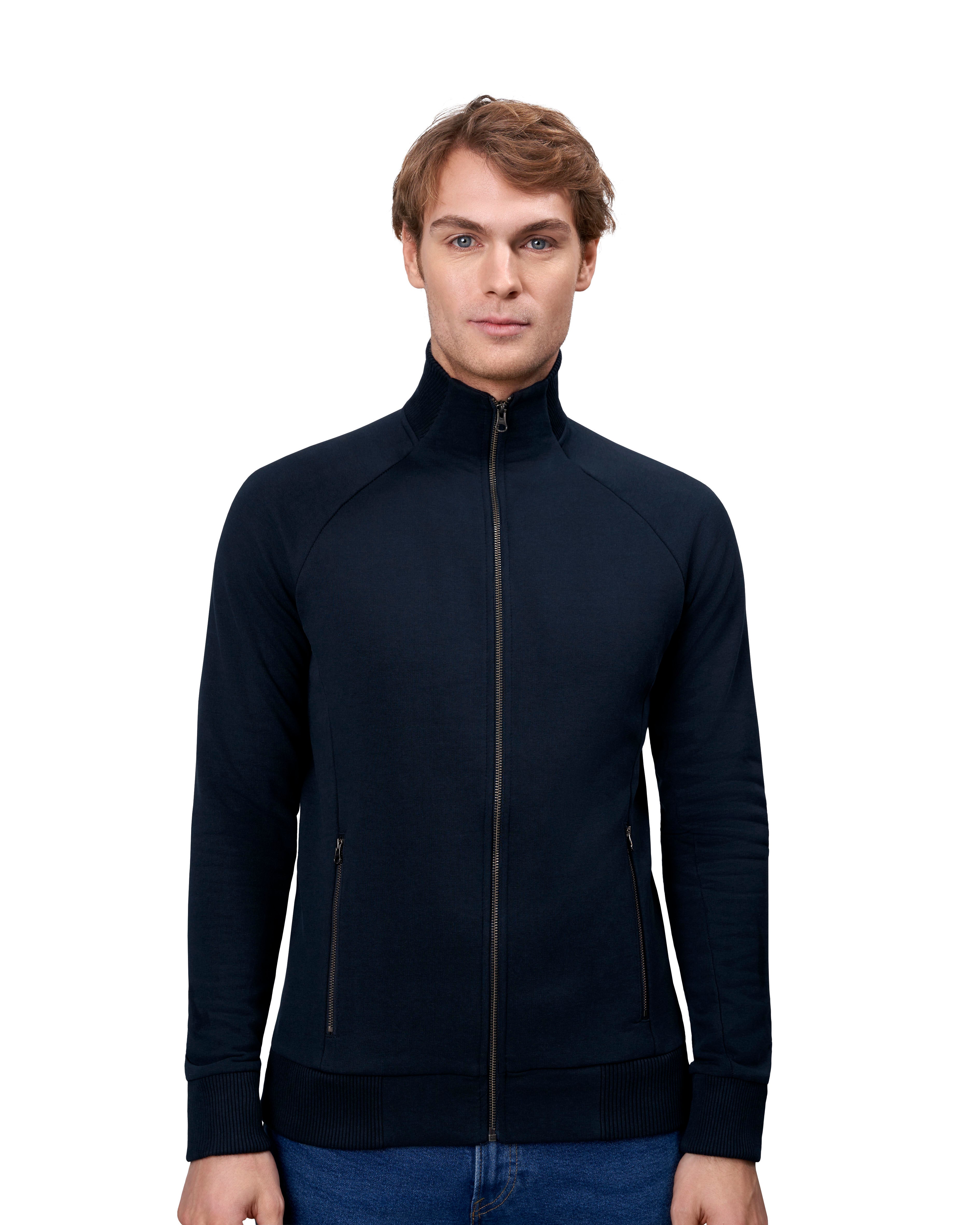 ID 0628 Sweat cardigan | zip produktbillede med firmalogo