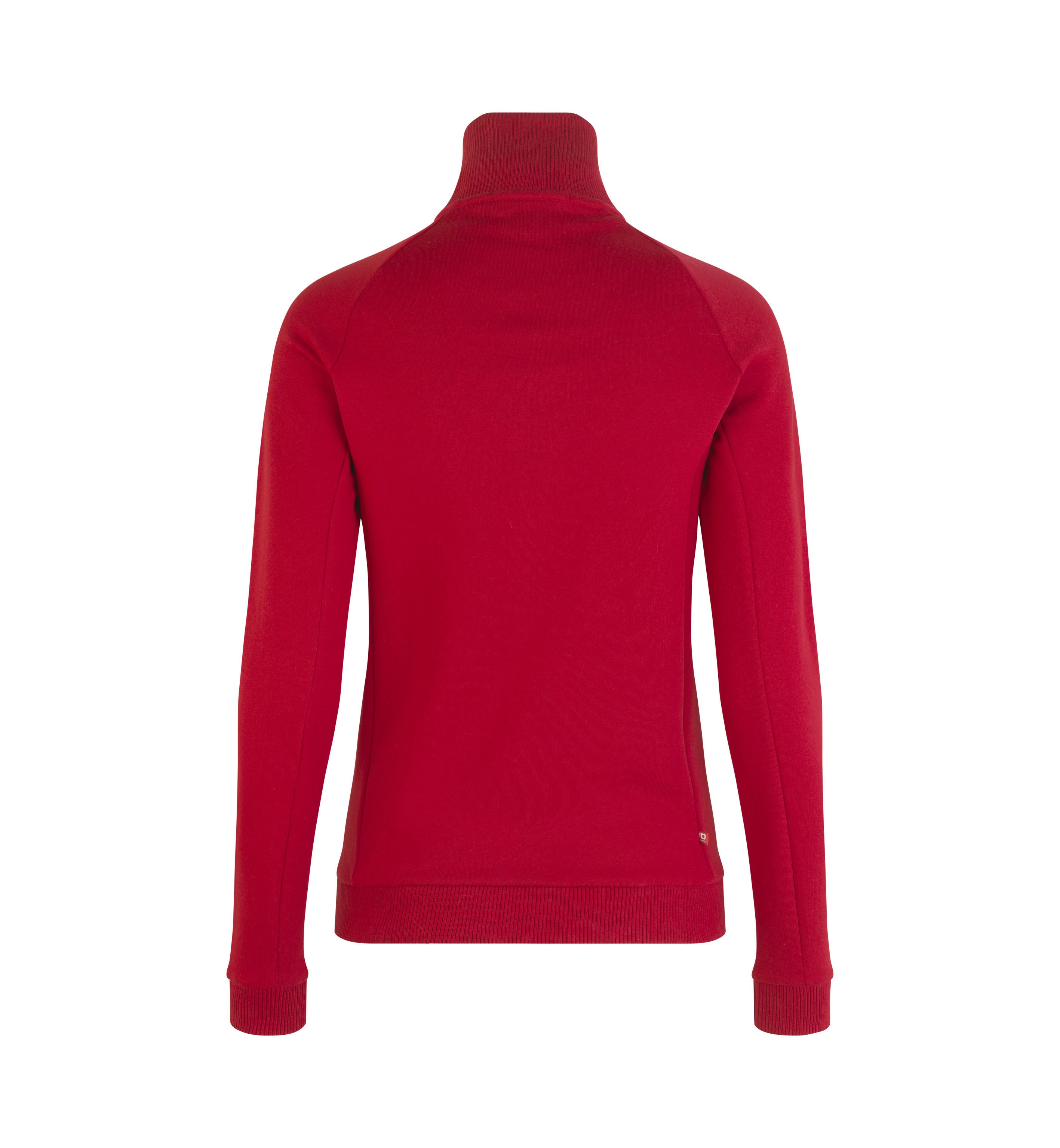 ID 0629 Sweat cardigan | zip | dame nærbillede med logo