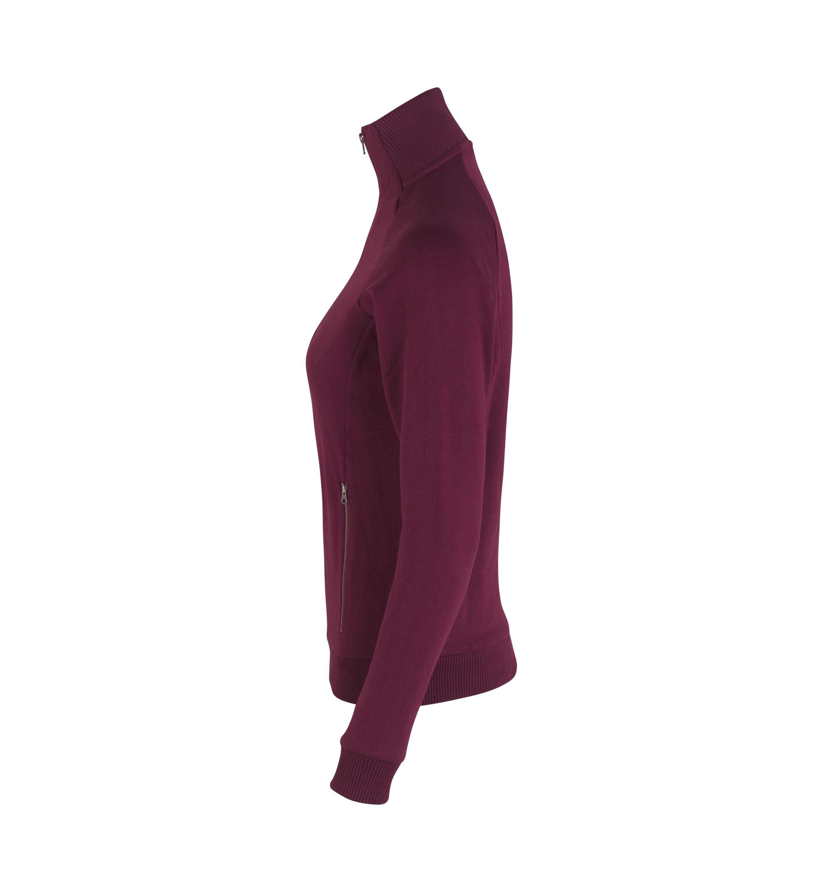 ID 0629 Sweat cardigan | zip | dame nærbillede med tryk