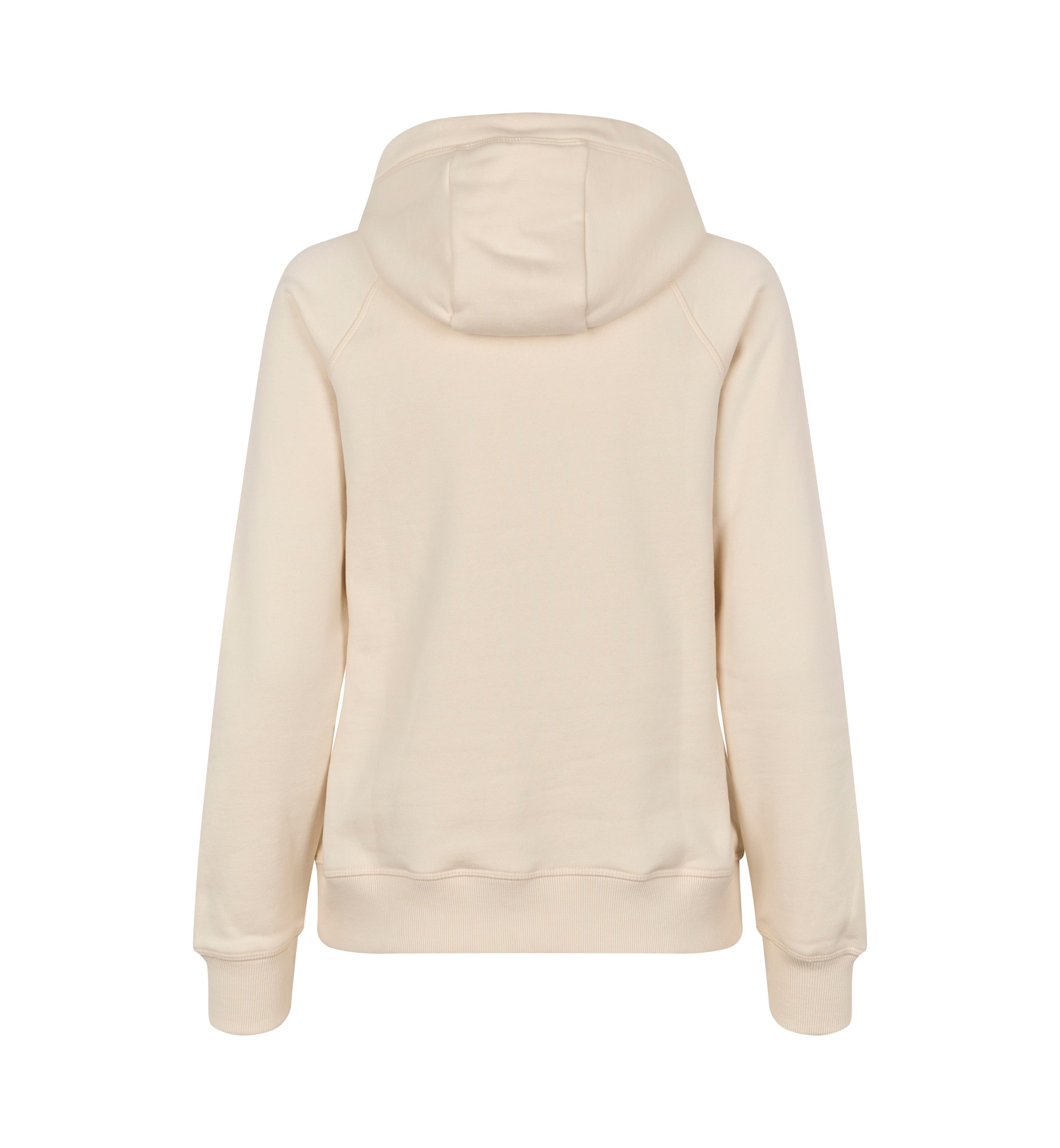 ID 0637 CORE hoodie | dame nærbillede med logo