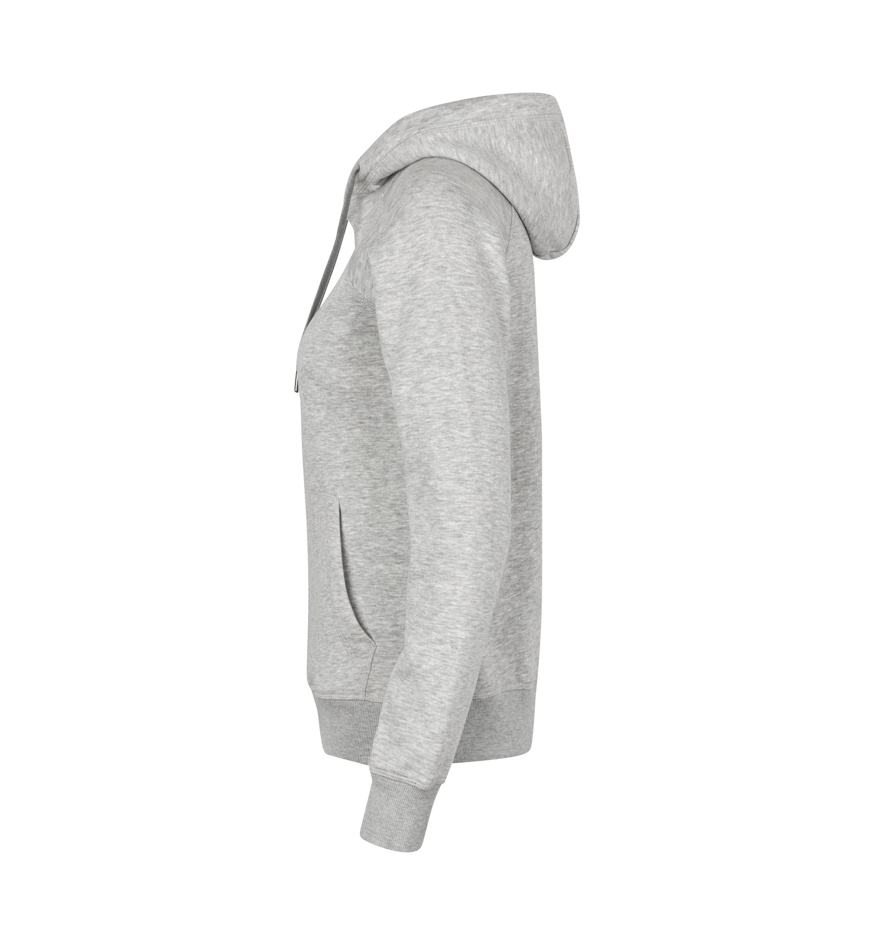 ID 0637 CORE hoodie | dame nærbillede med tryk
