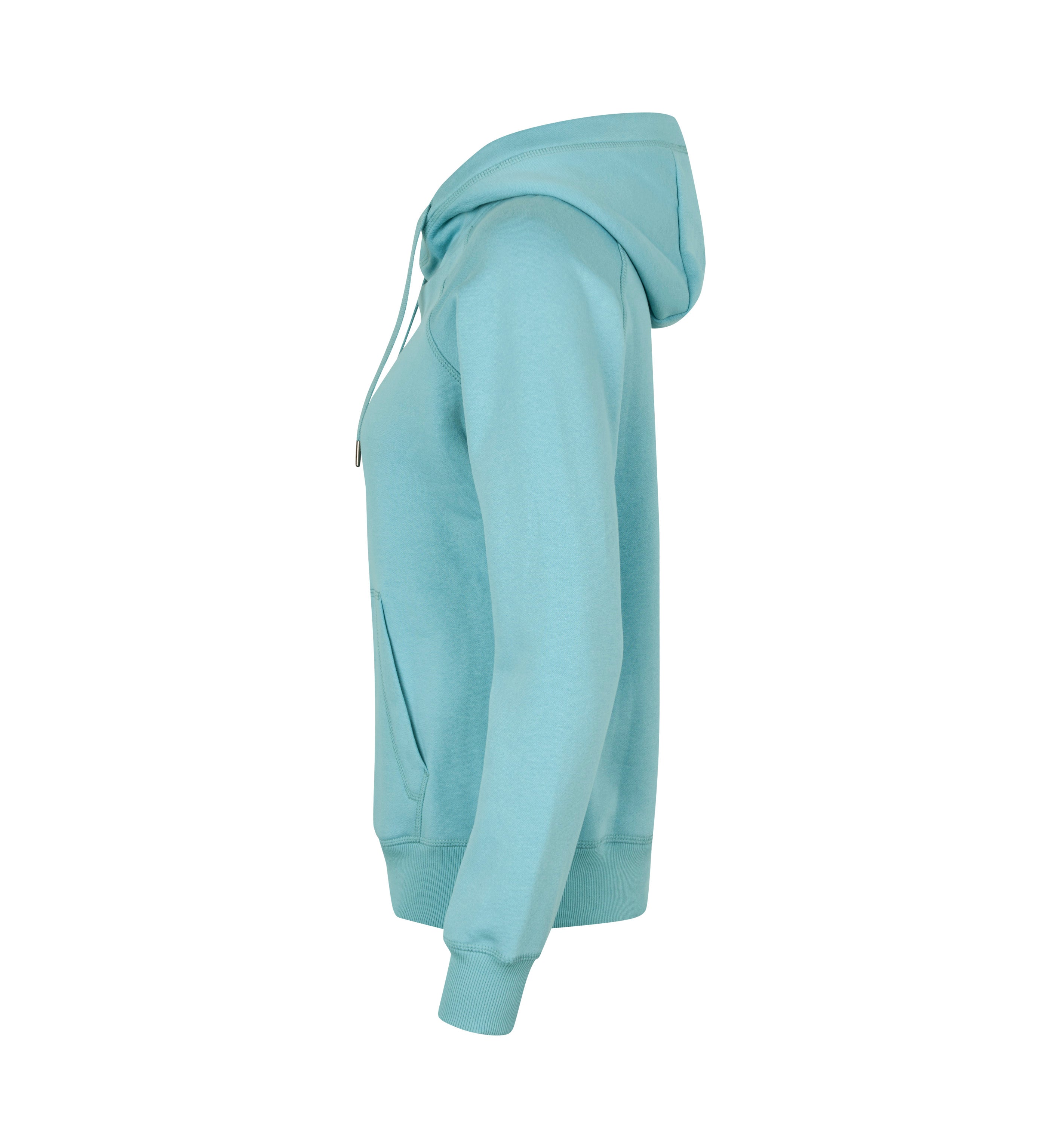 ID 0637 CORE hoodie | dame nærbillede med tryk