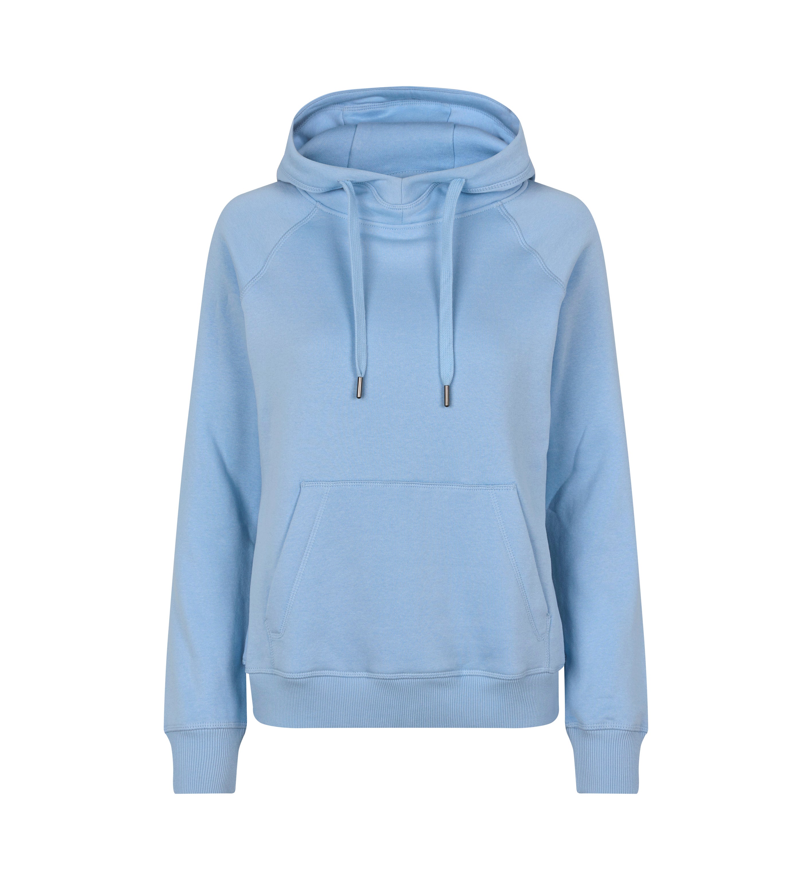 ID 0637 CORE hoodie | dame nærbillede med firmalogo