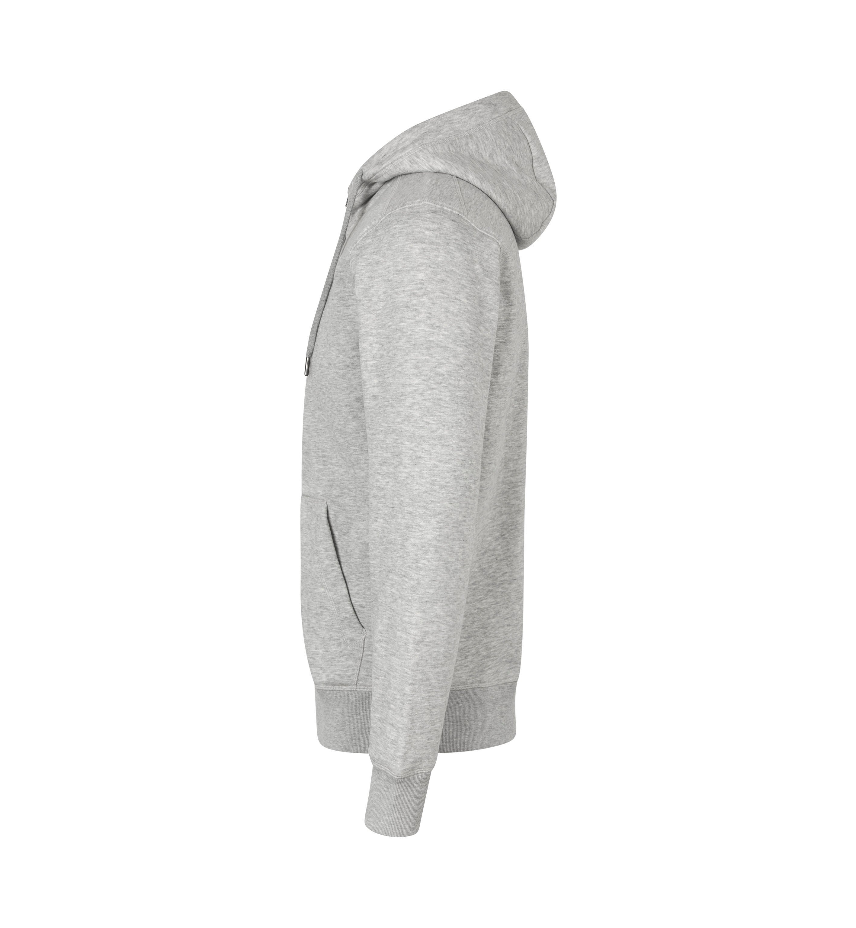 ID 0638 CORE hoodie | zip nærbillede med tryk