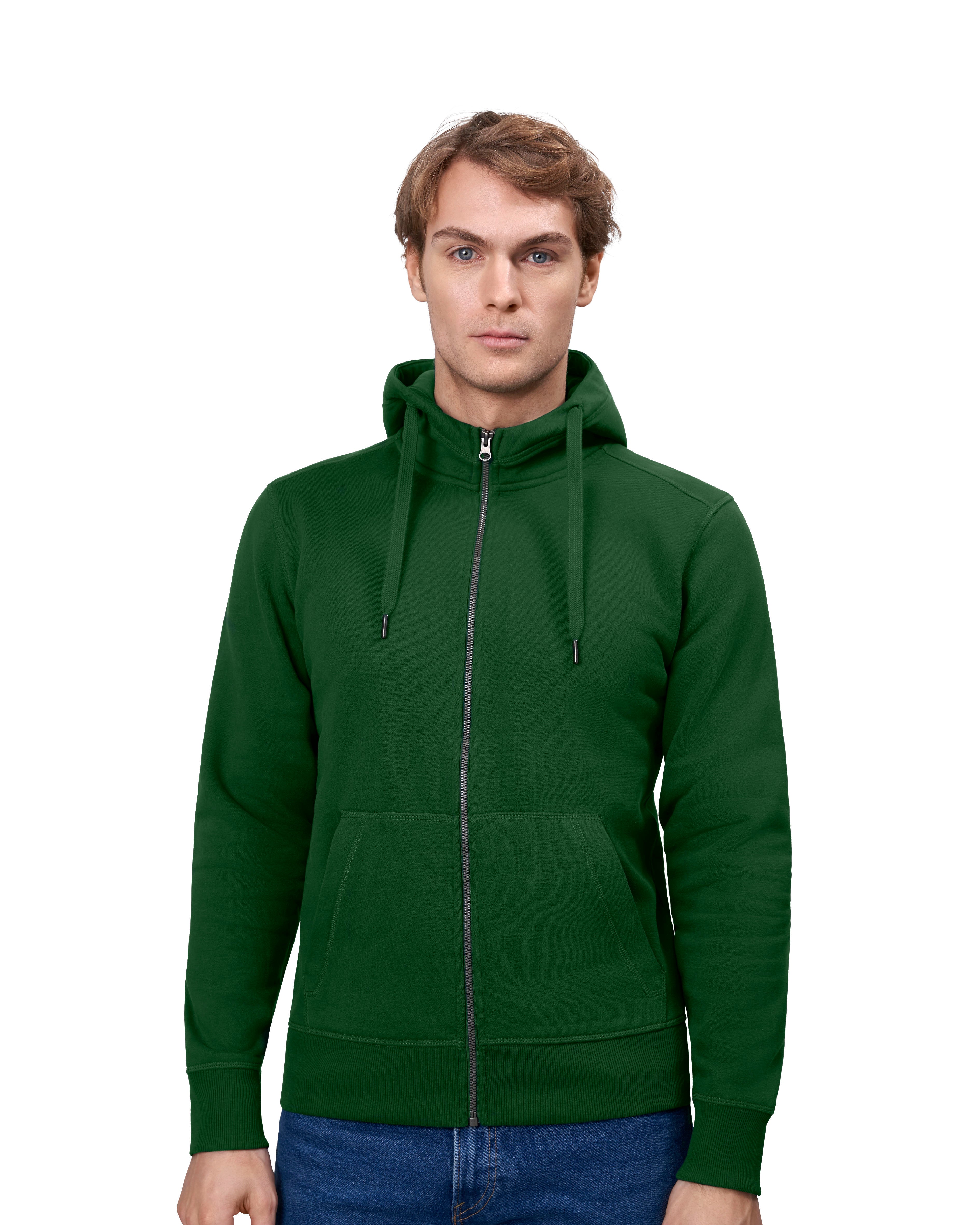 ID 0638 CORE hoodie | zip nærbillede med firmalogo