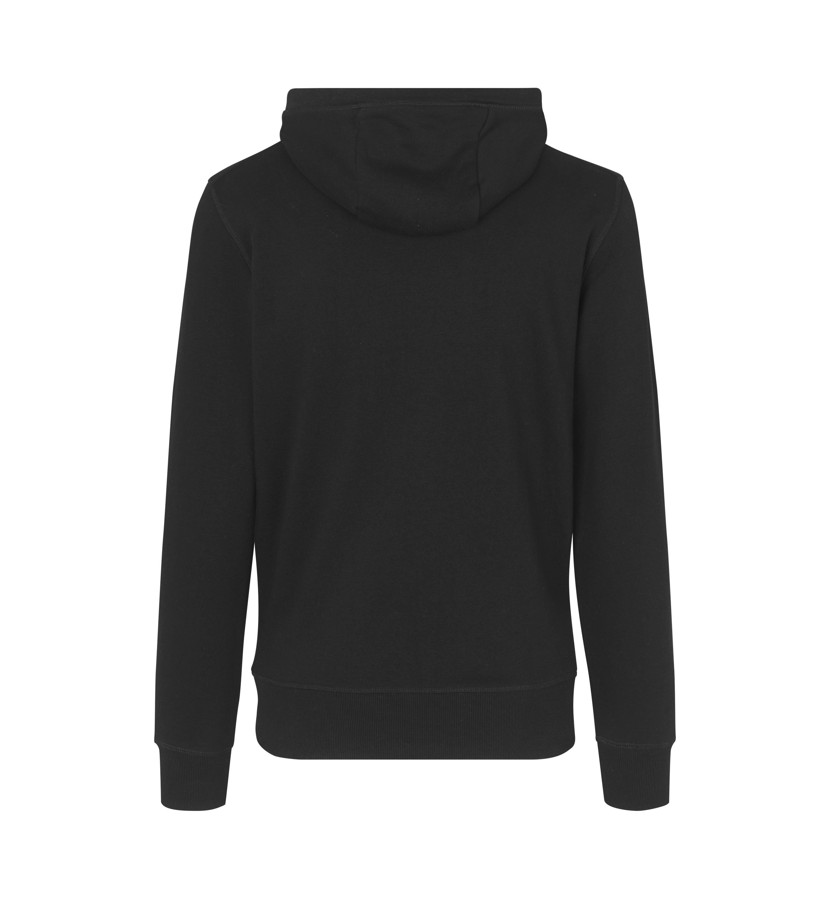 ID 0638 CORE hoodie | zip nærbillede til broderi