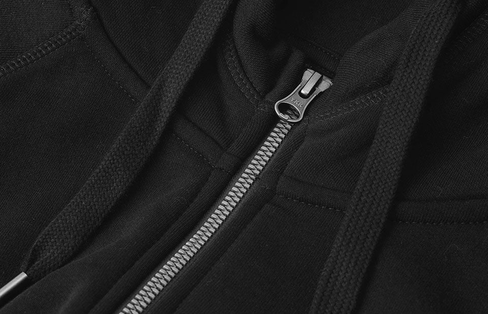 ID 0639 CORE hoodie | zip | dame produktfoto med logo