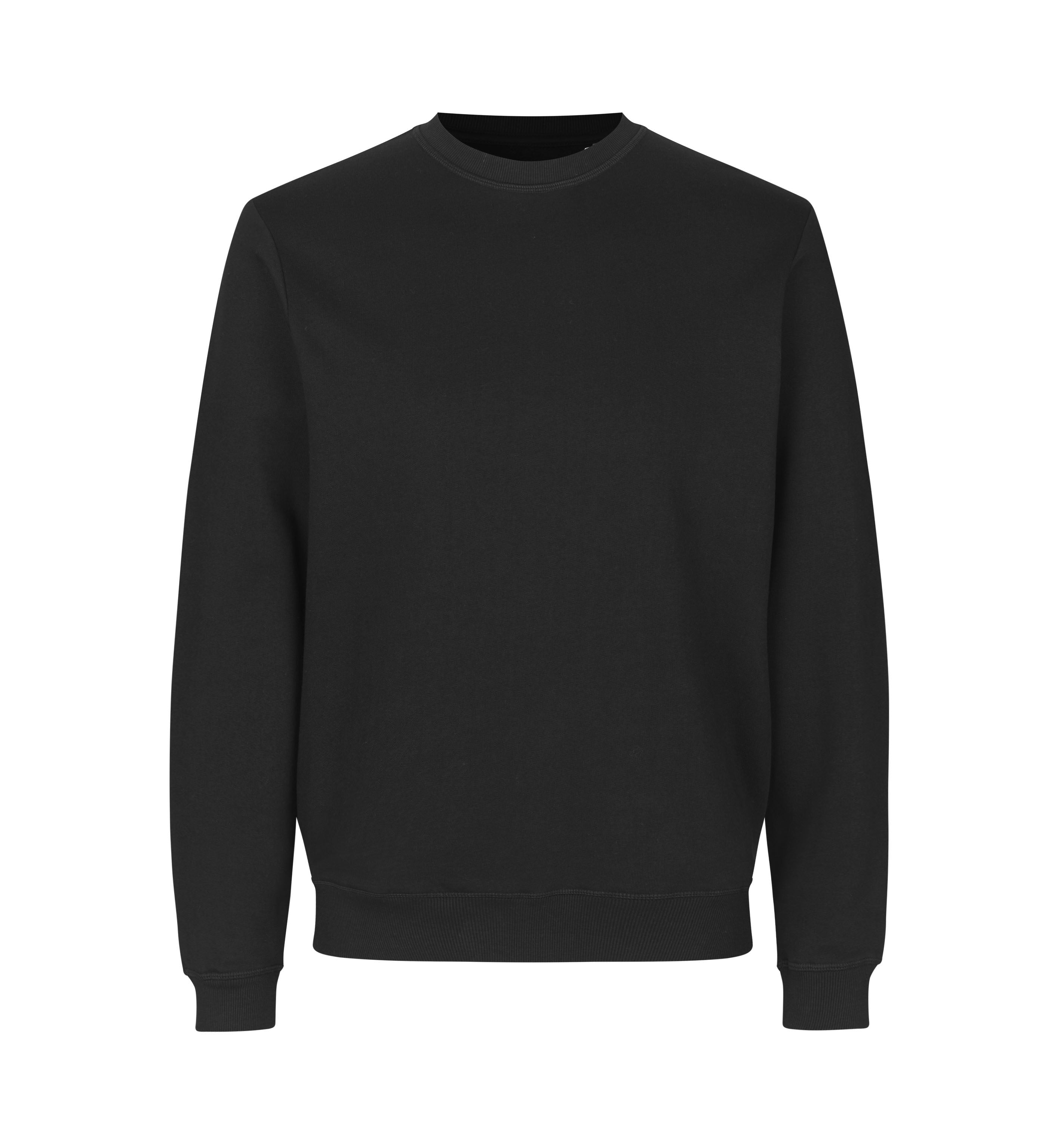 ID 0682 Sweatshirt | økologisk nærbillede med firmalogo