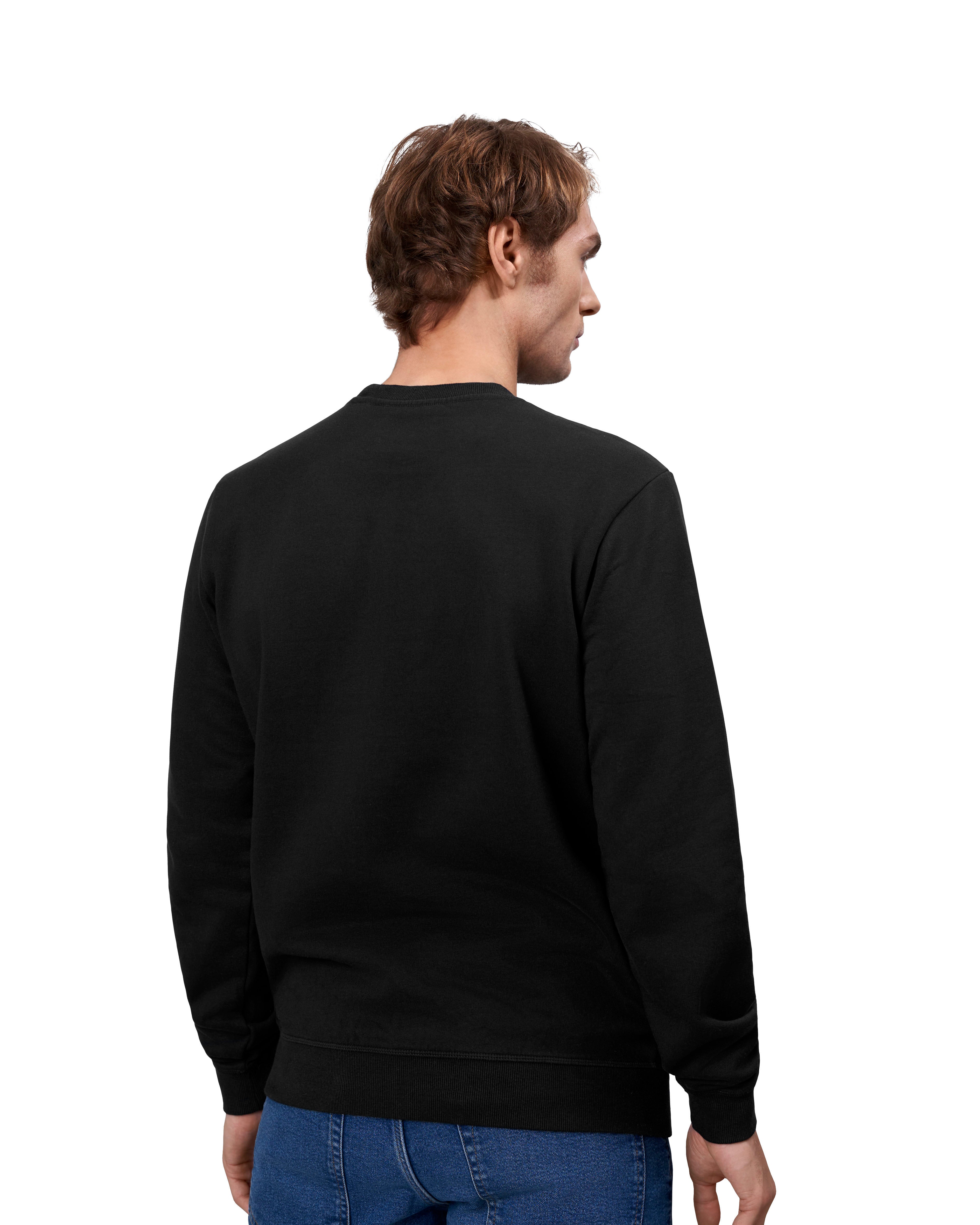 ID 0682 Sweatshirt | økologisk nærbillede med logo