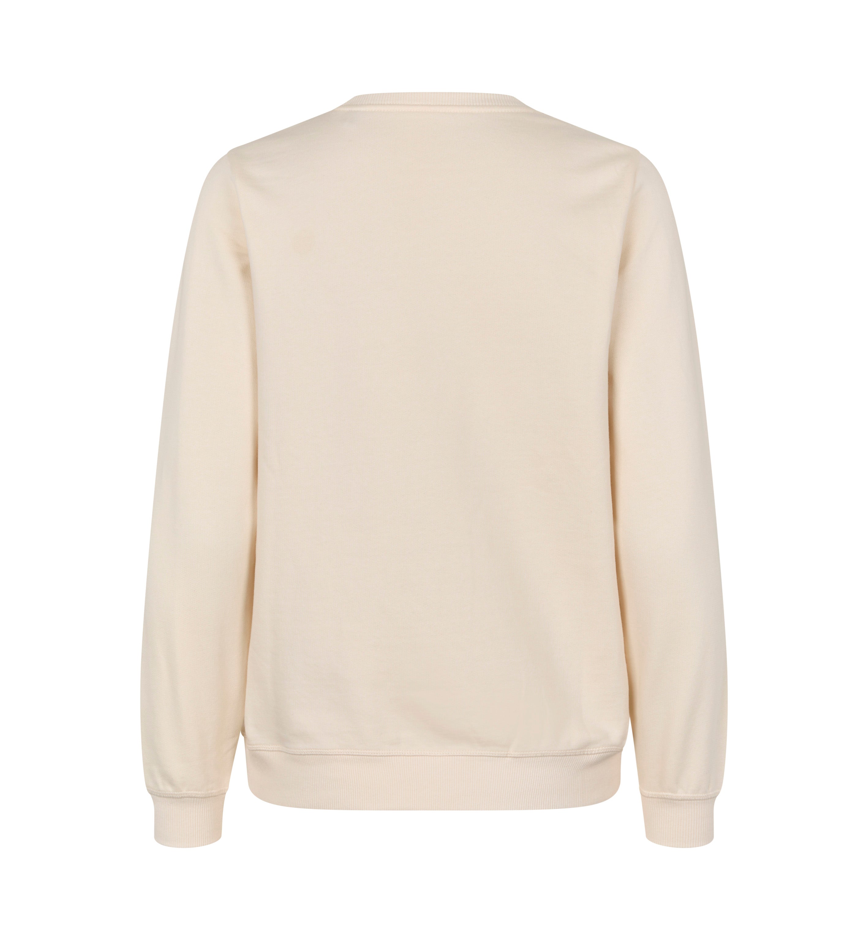 ID 0683 Sweatshirt | økologisk | dame nærbillede med logo