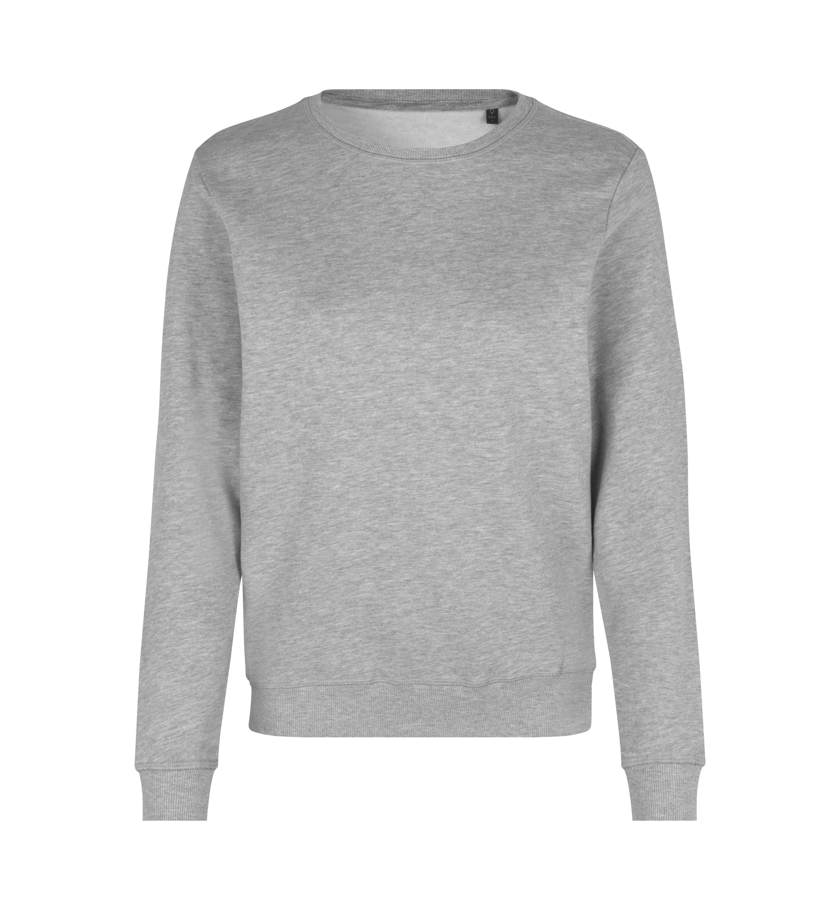 ID 0683 Sweatshirt | økologisk | dame detalje med firmalogo
