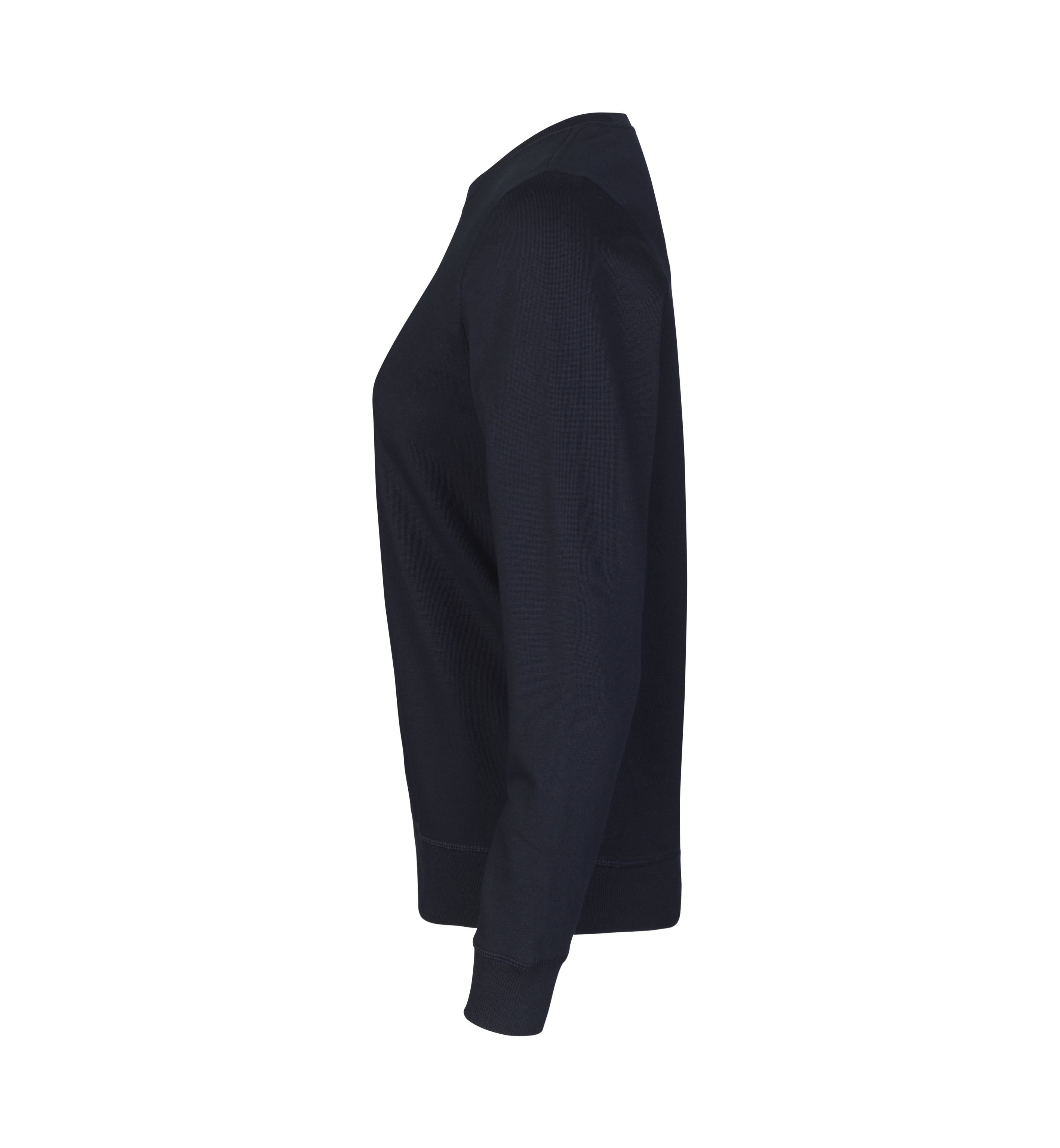 ID 0683 Sweatshirt | økologisk | dame nærbillede med firmalogo