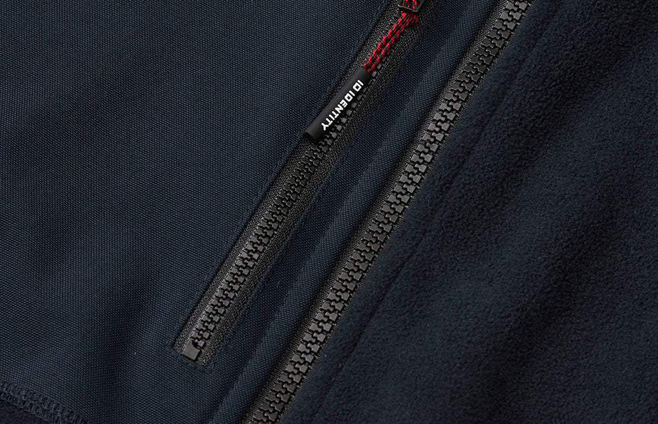 ID 0744 Bonded fleecejakke materiale med logo