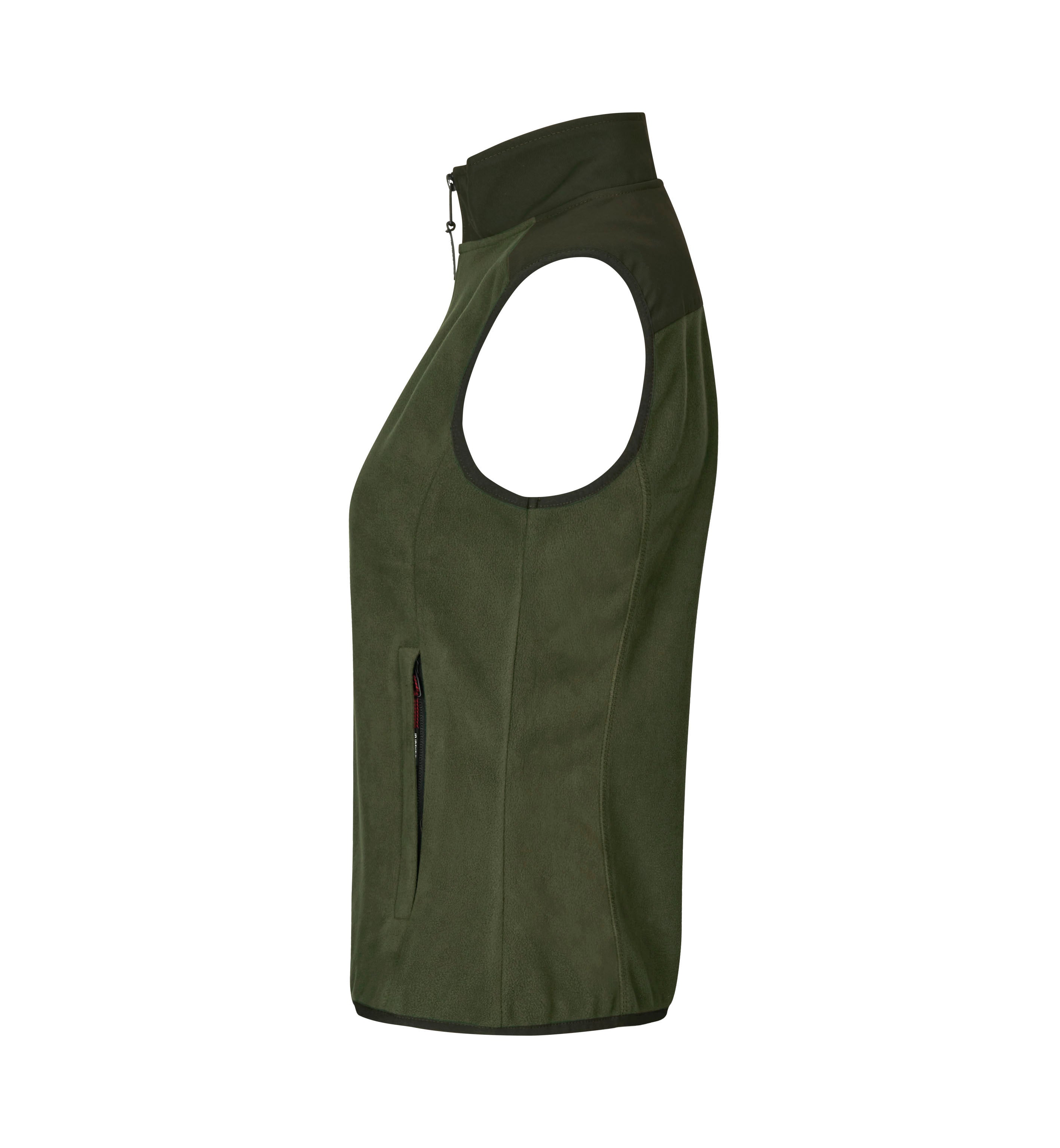 ID 0747 Bonded fleecevest | dame produktfoto med tryk