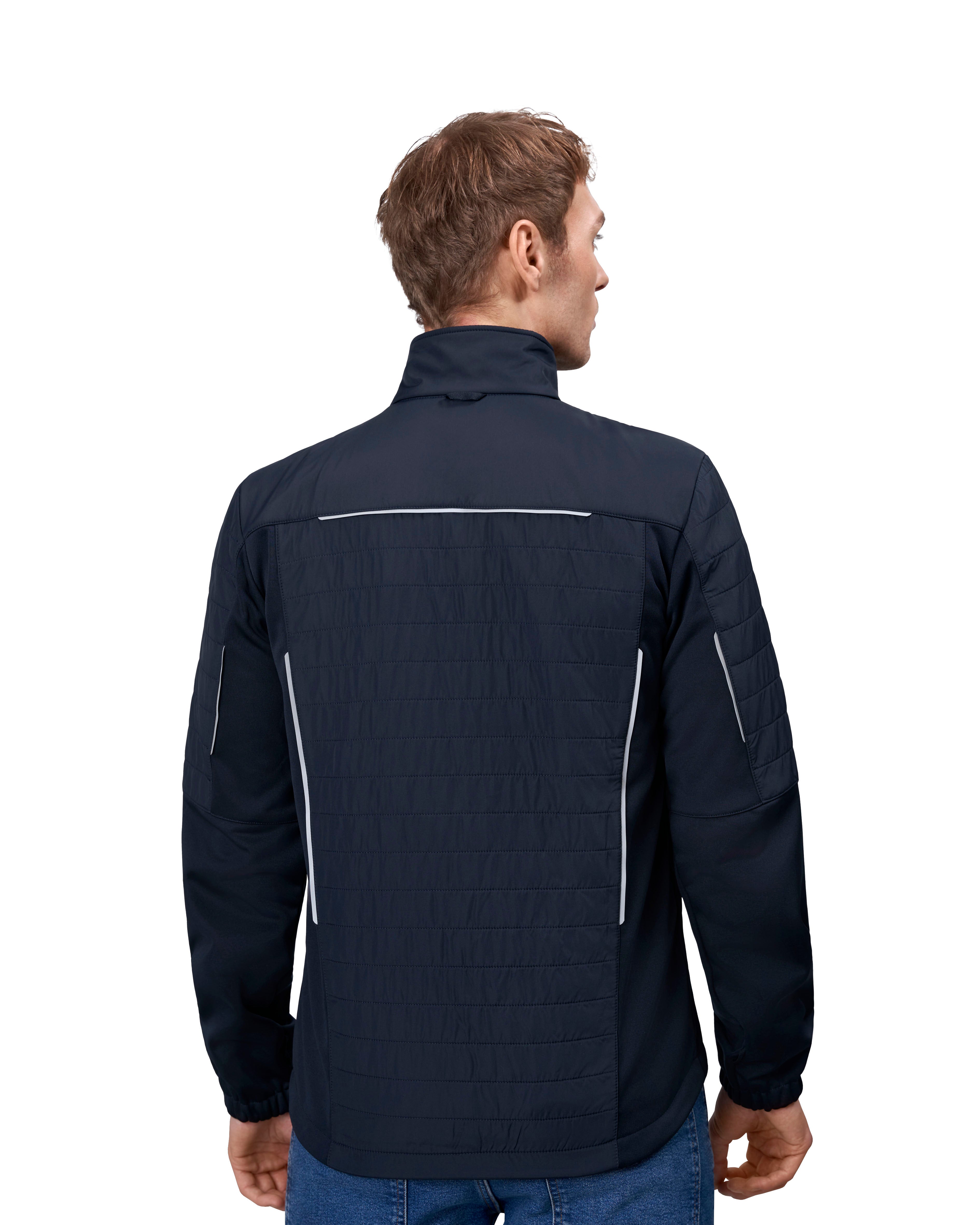 ID 0780 Zip-n-Mix jakke | hybrid nærbillede med logo