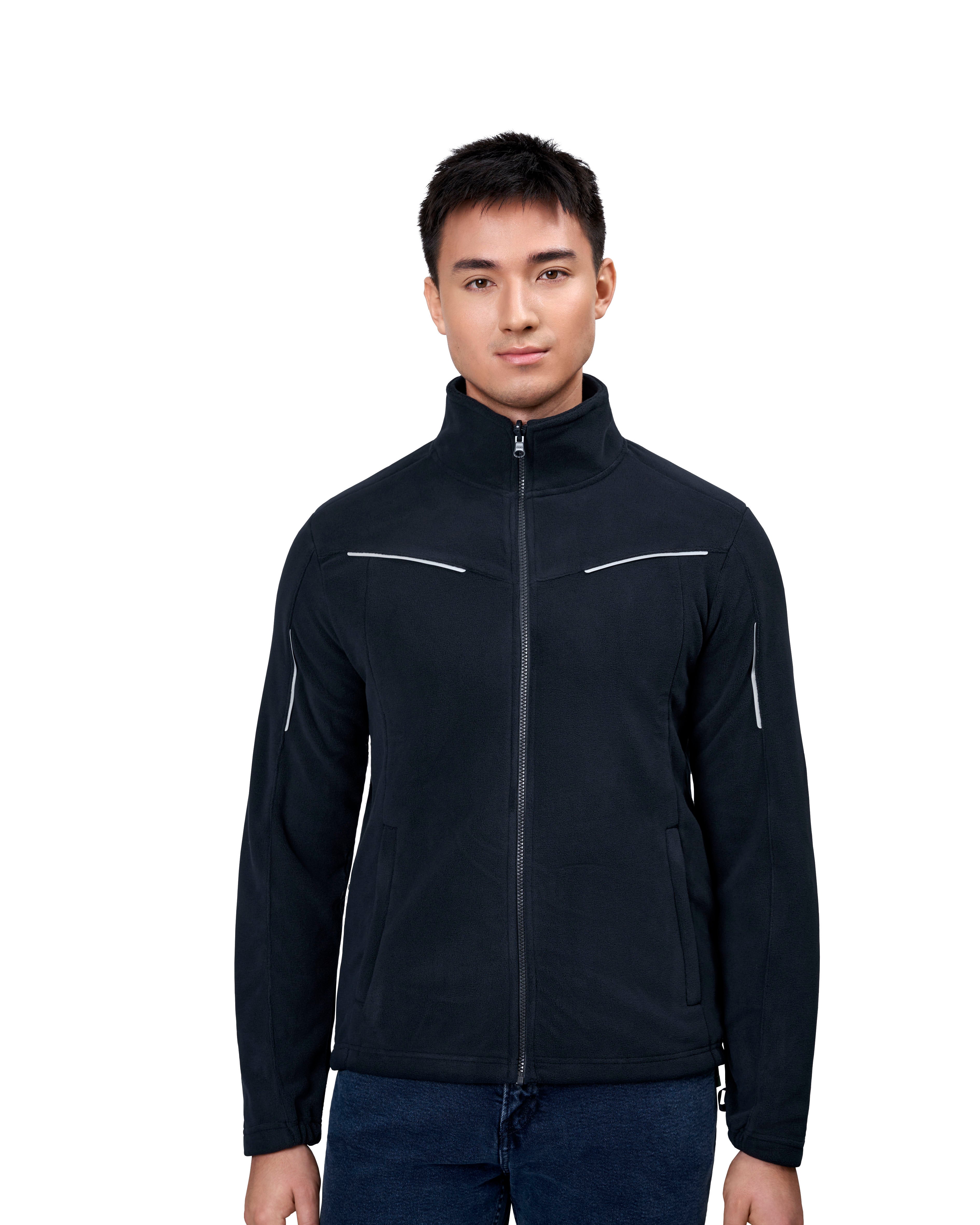 ID 0792 Zip-n-Mix mikrofleece | refleks materiale med firmalogo