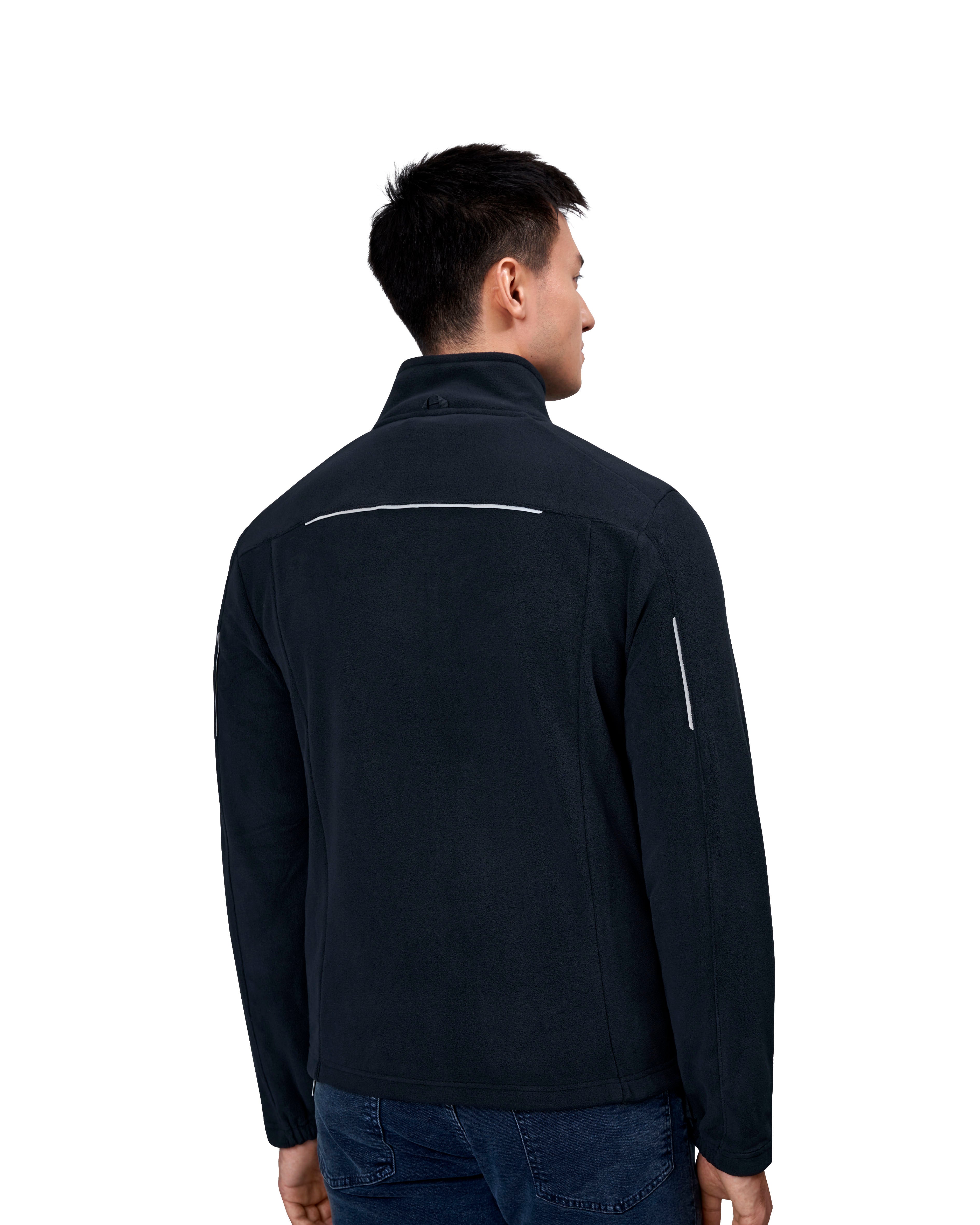ID 0792 Zip-n-Mix mikrofleece | refleks nærbillede med logo