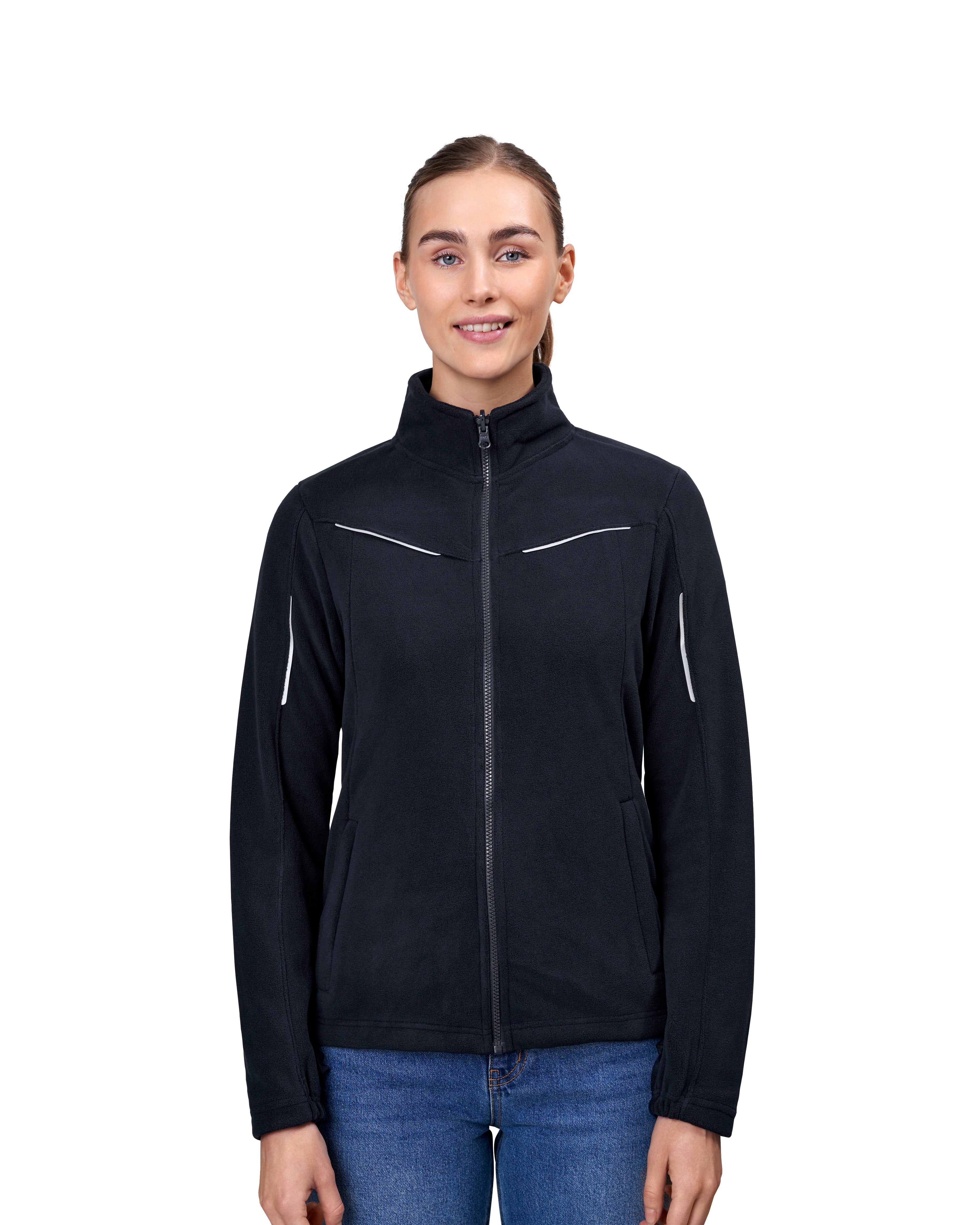 ID 0793 Zip-n-Mix mikrofleece | refleks | dame detalje til broderi