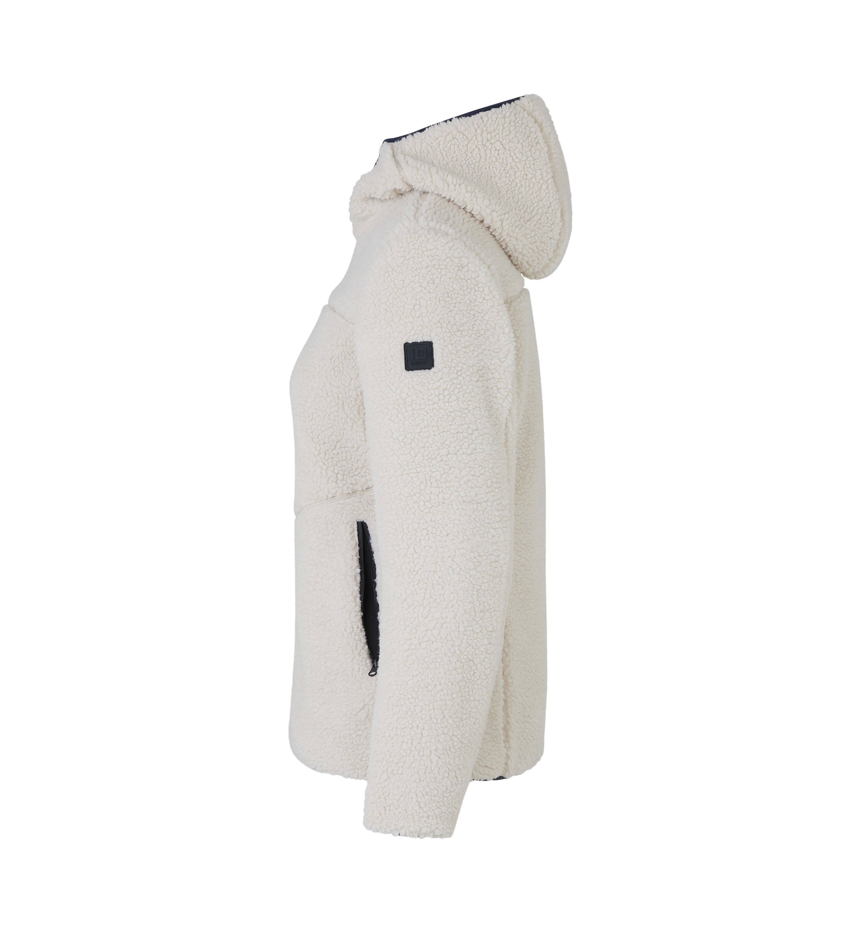 ID 0829 Pile fleece jakke | dame produktfoto med tryk
