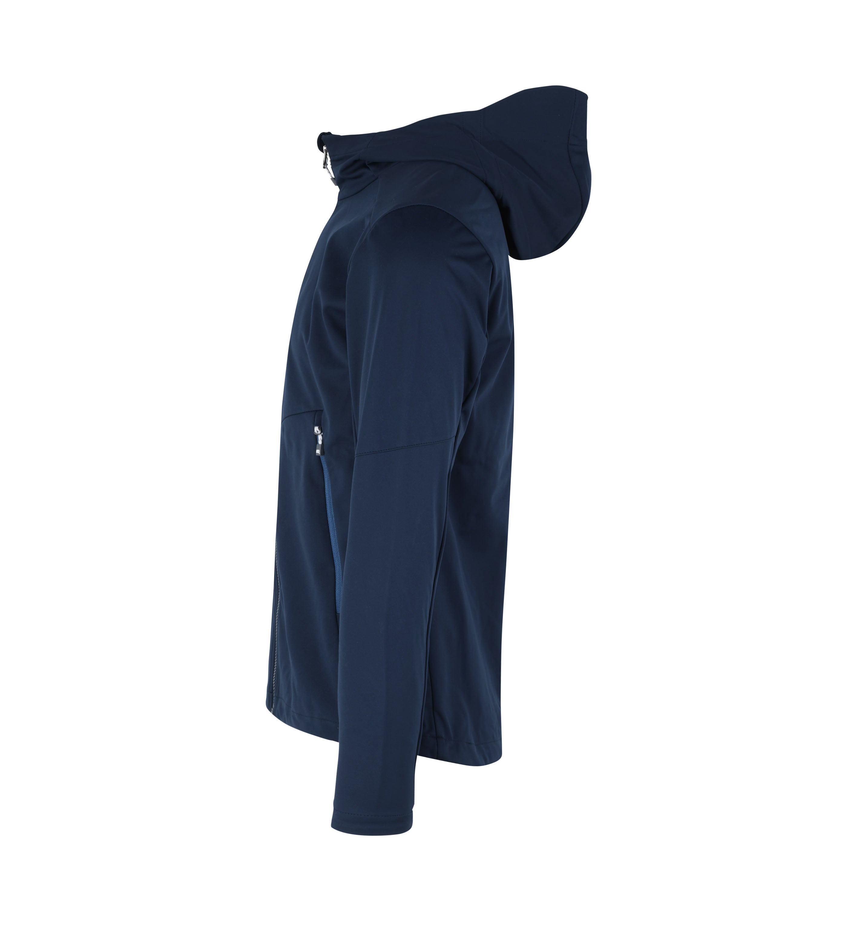 ID 0836 Softshell jakke | letvægt nærbillede med firmalogo