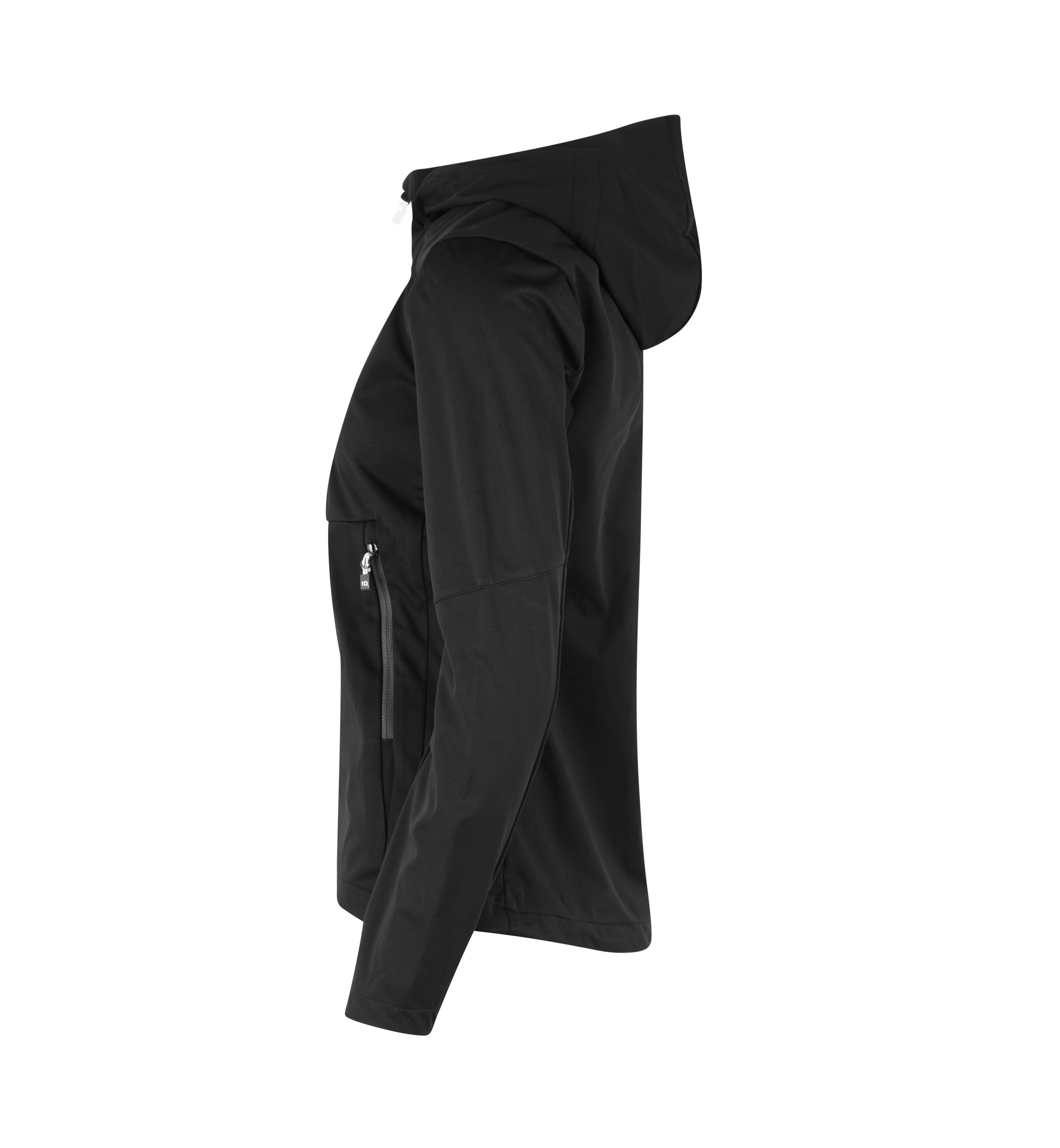 ID 0837 Softshell jakke | letvægt | dame nærbillede med firmalogo