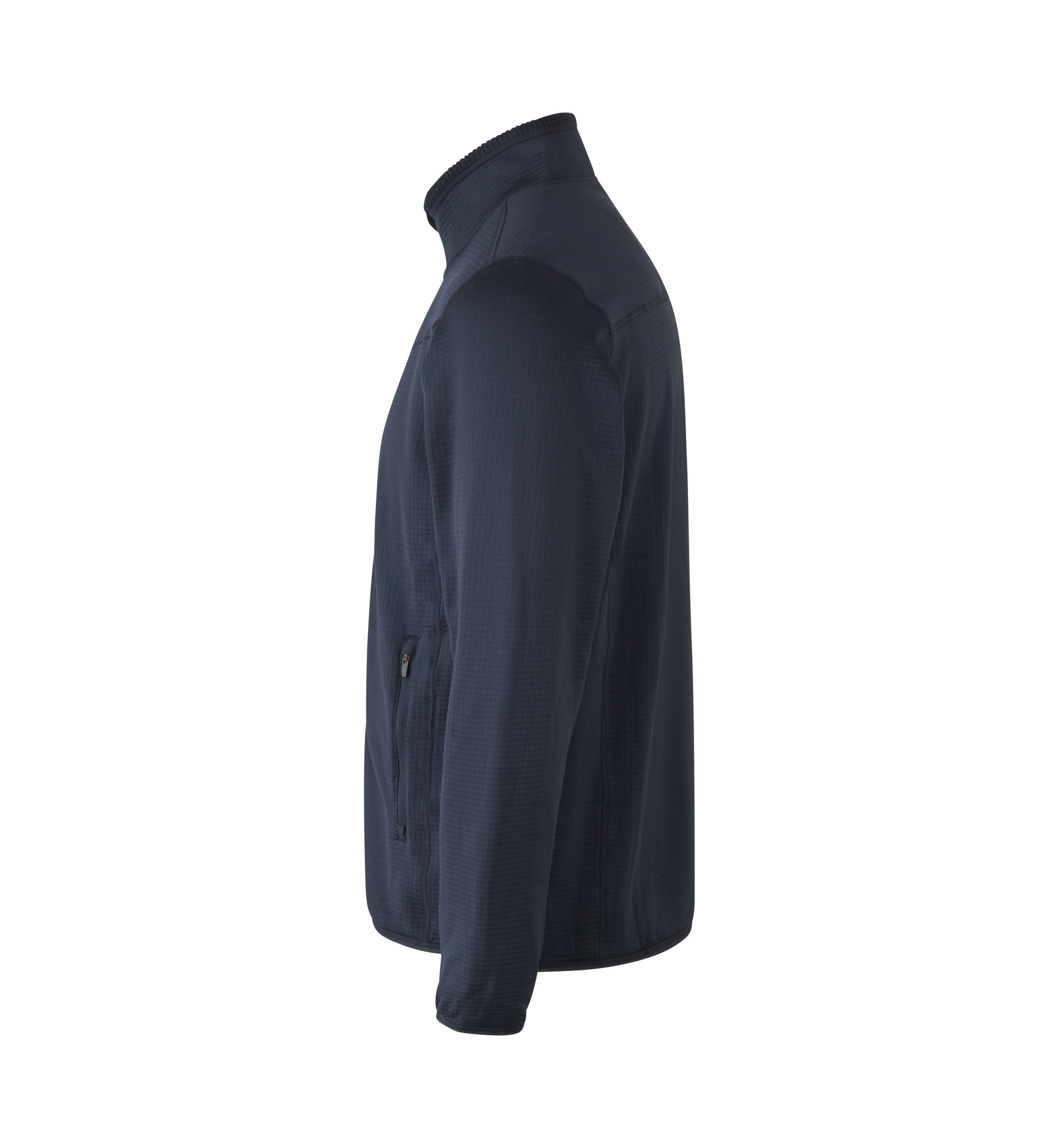 ID 0840 Cardigan | stretch komfort nærbillede med firmalogo