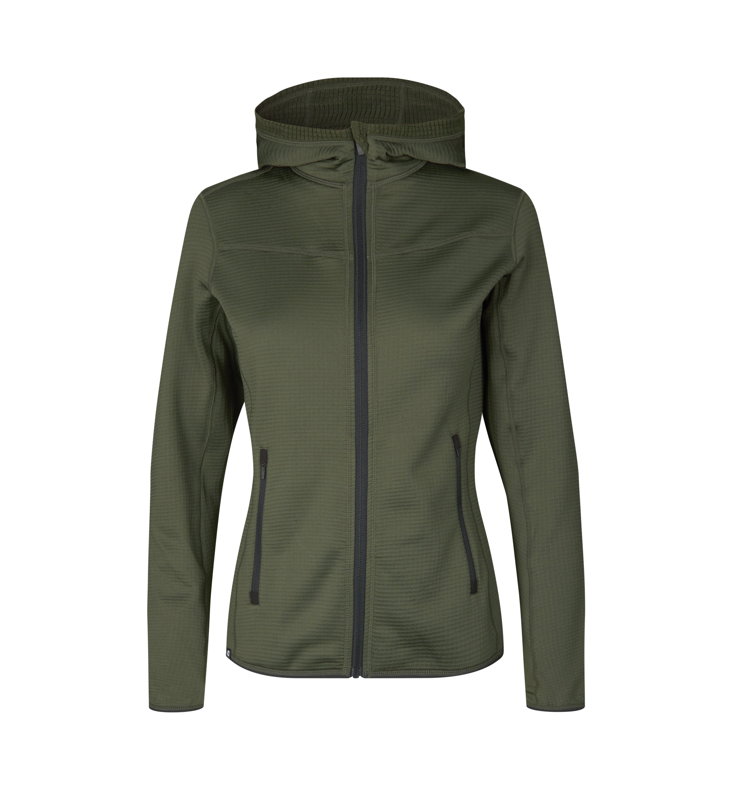 ID 0841 Cardigan | stretch komfort | dame nærbillede med tryk
