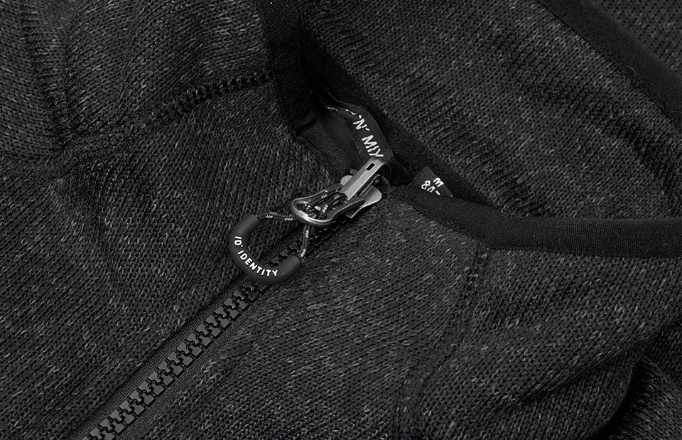 ID 0847 Zip-n-Mix fleece | melange detalje til broderi