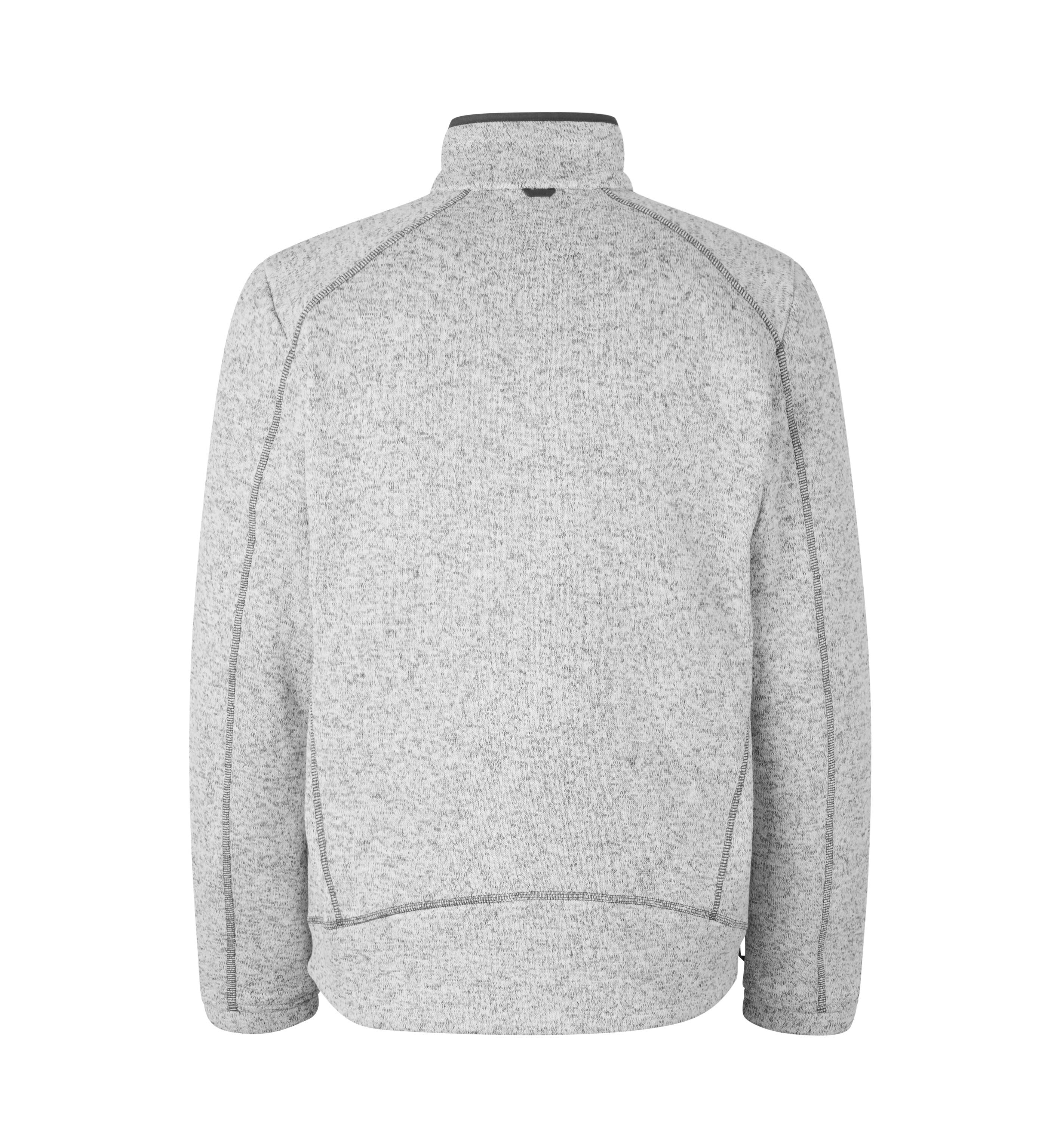 ID 0847 Zip-n-Mix fleece | melange nærbillede med logo