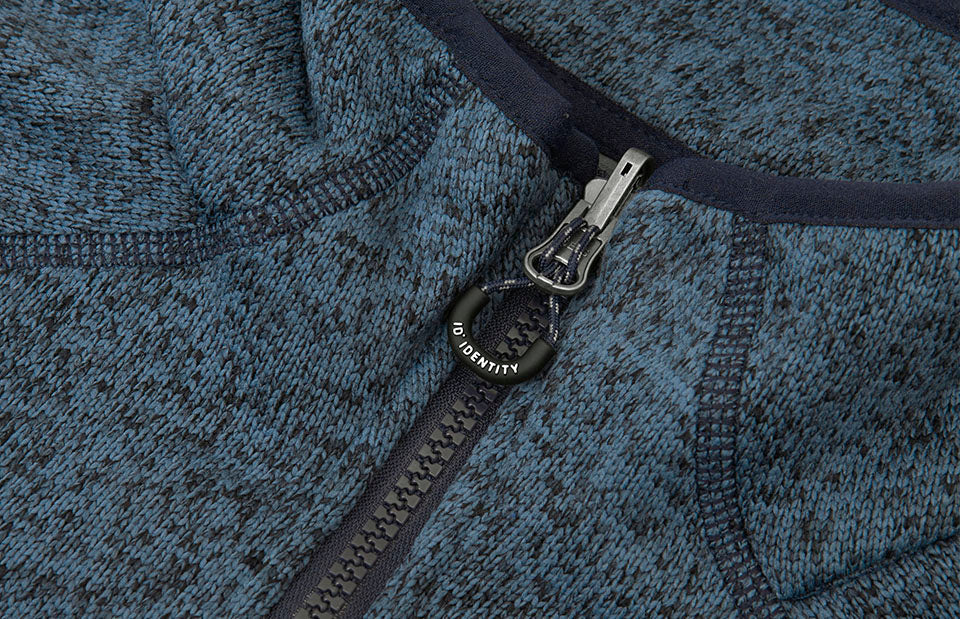 ID 0847 Zip-n-Mix fleece | melange produktfoto med logo