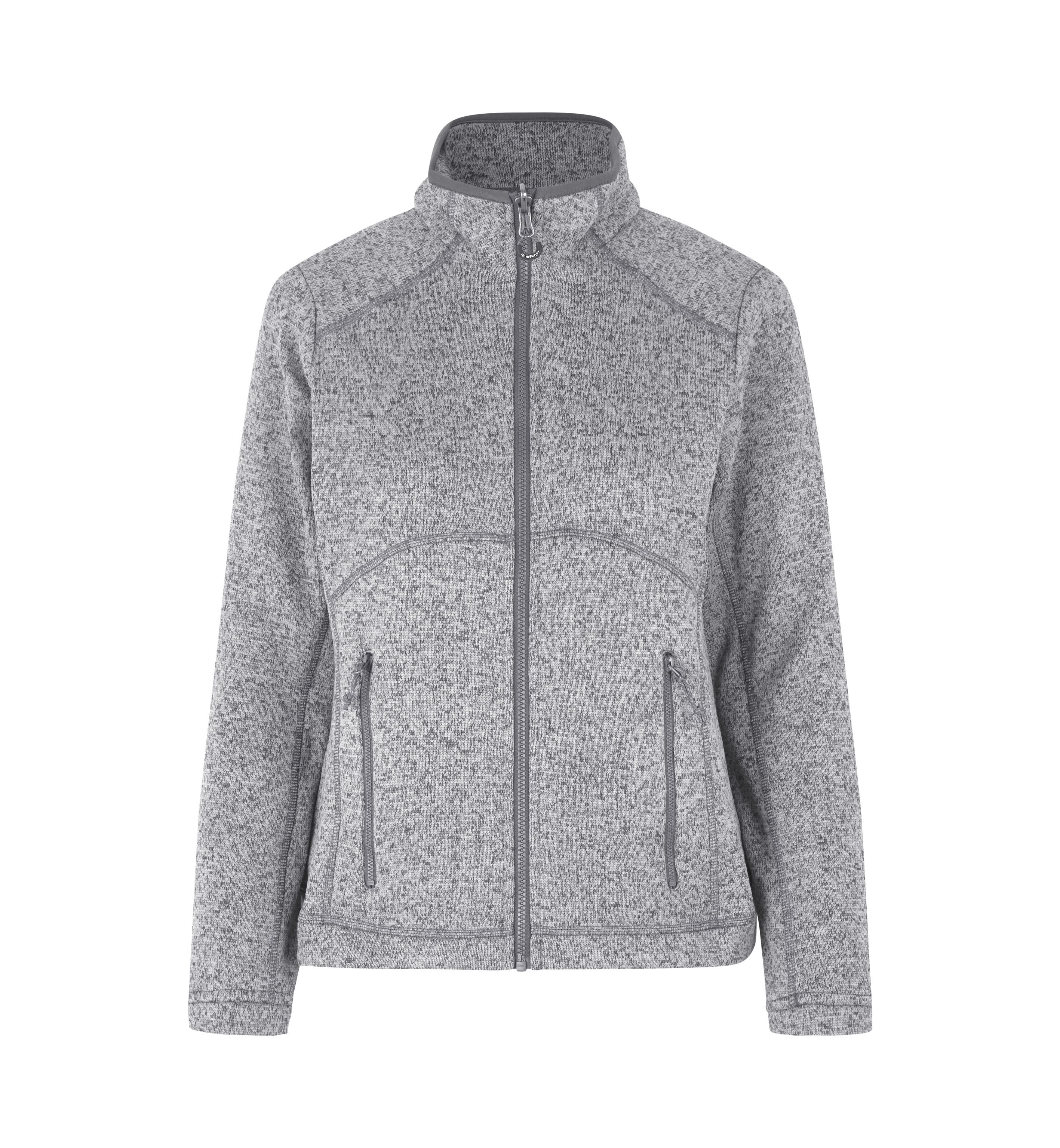 ID 0848 Zip-n-Mix fleece | melange | dame detalje med firmalogo