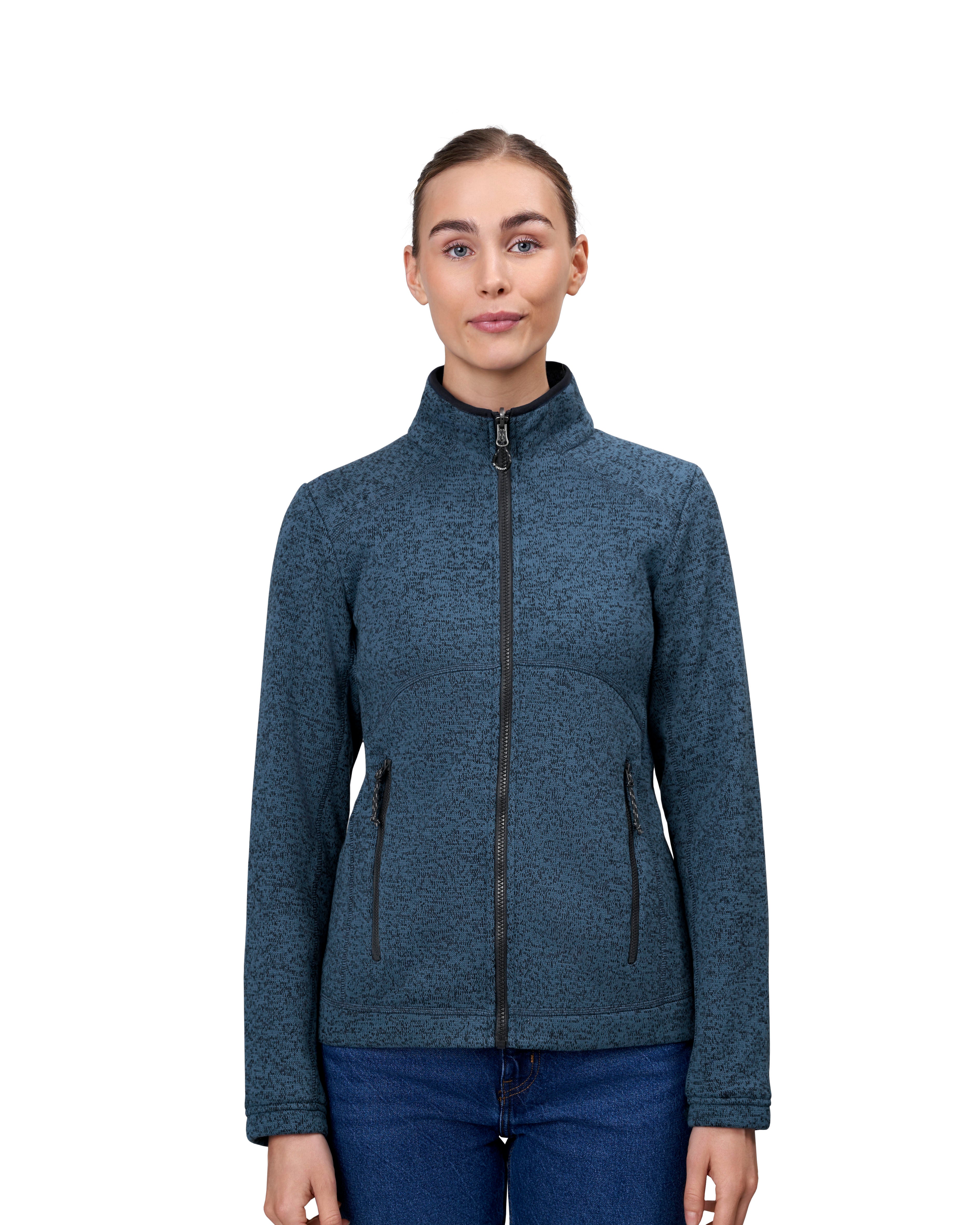 ID 0848 Zip-n-Mix fleece | melange | dame produktbillede med firmalogo