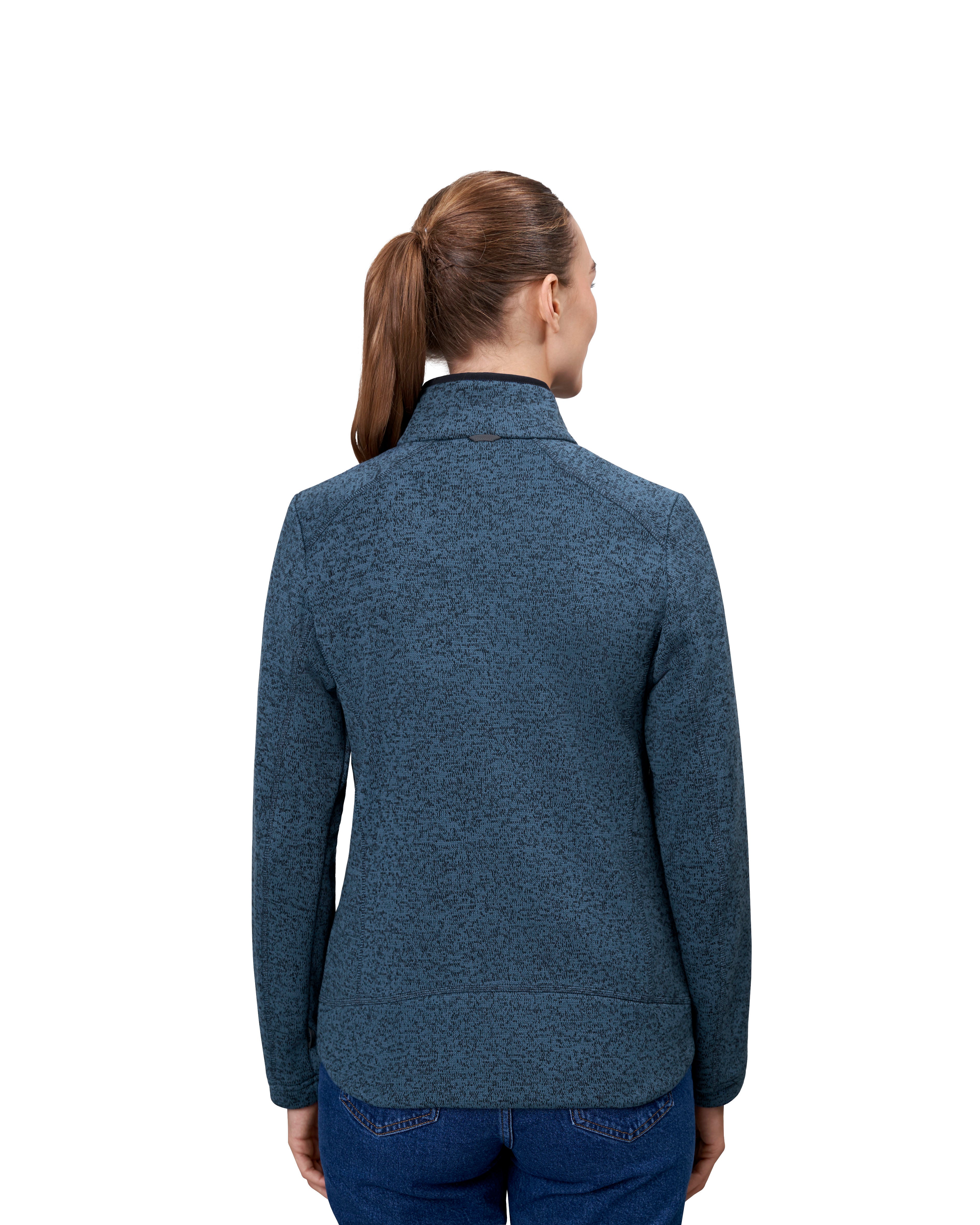 ID 0848 Zip-n-Mix fleece | melange | dame produktfoto med logo