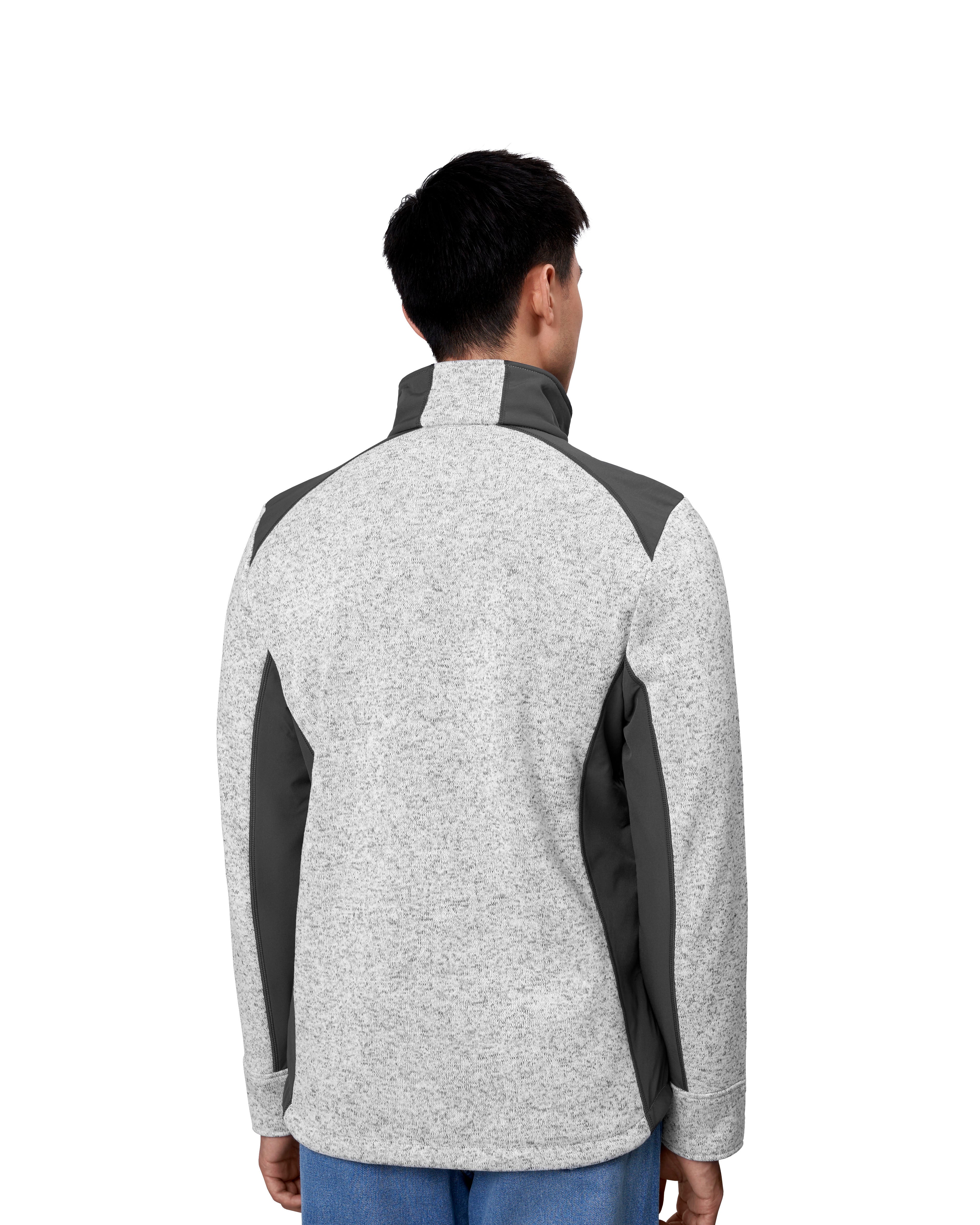 ID 0850 Cardigan | strikfleece nærbillede med logo