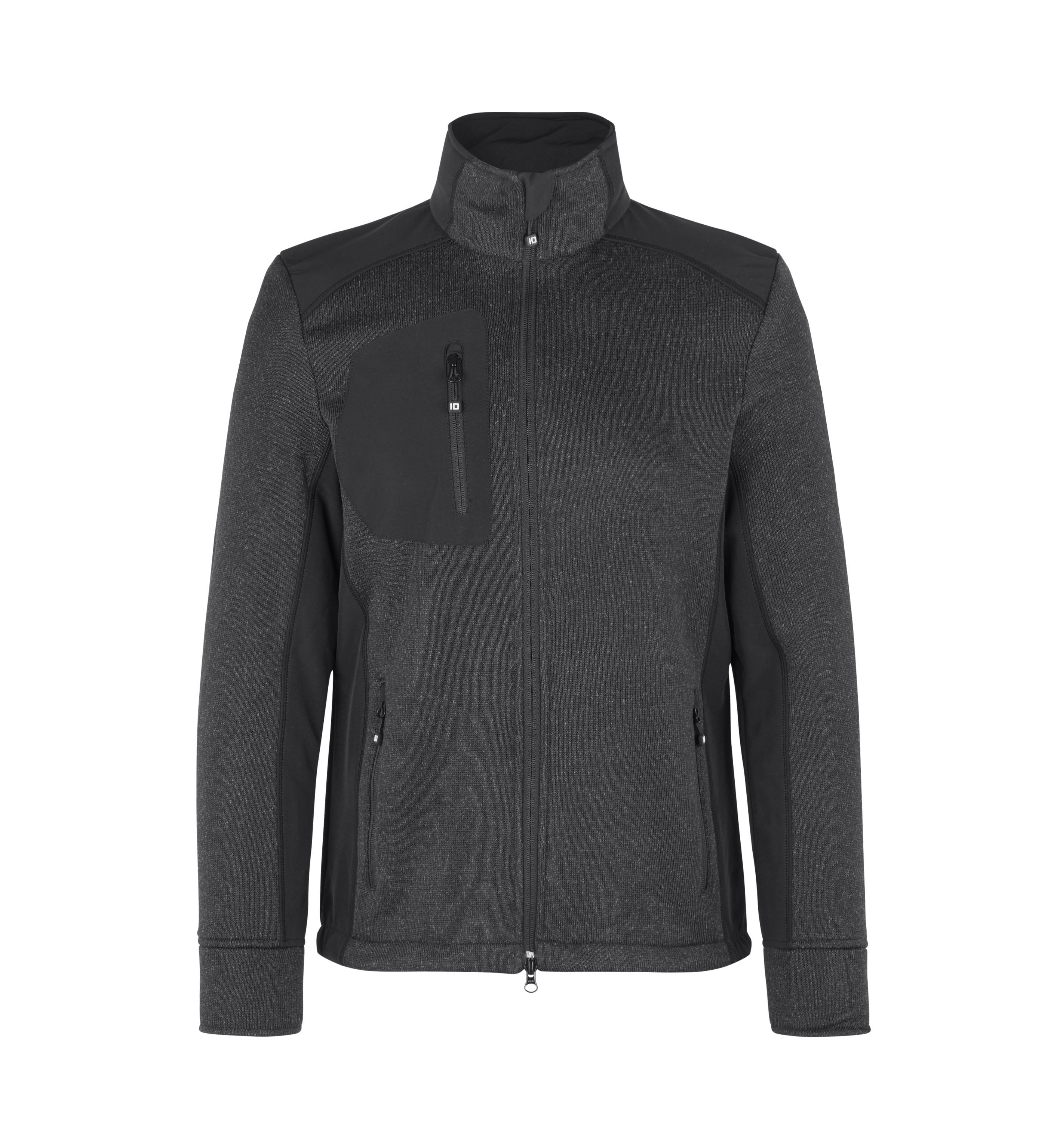 ID 0850 Cardigan | strikfleece produktbillede med tryk
