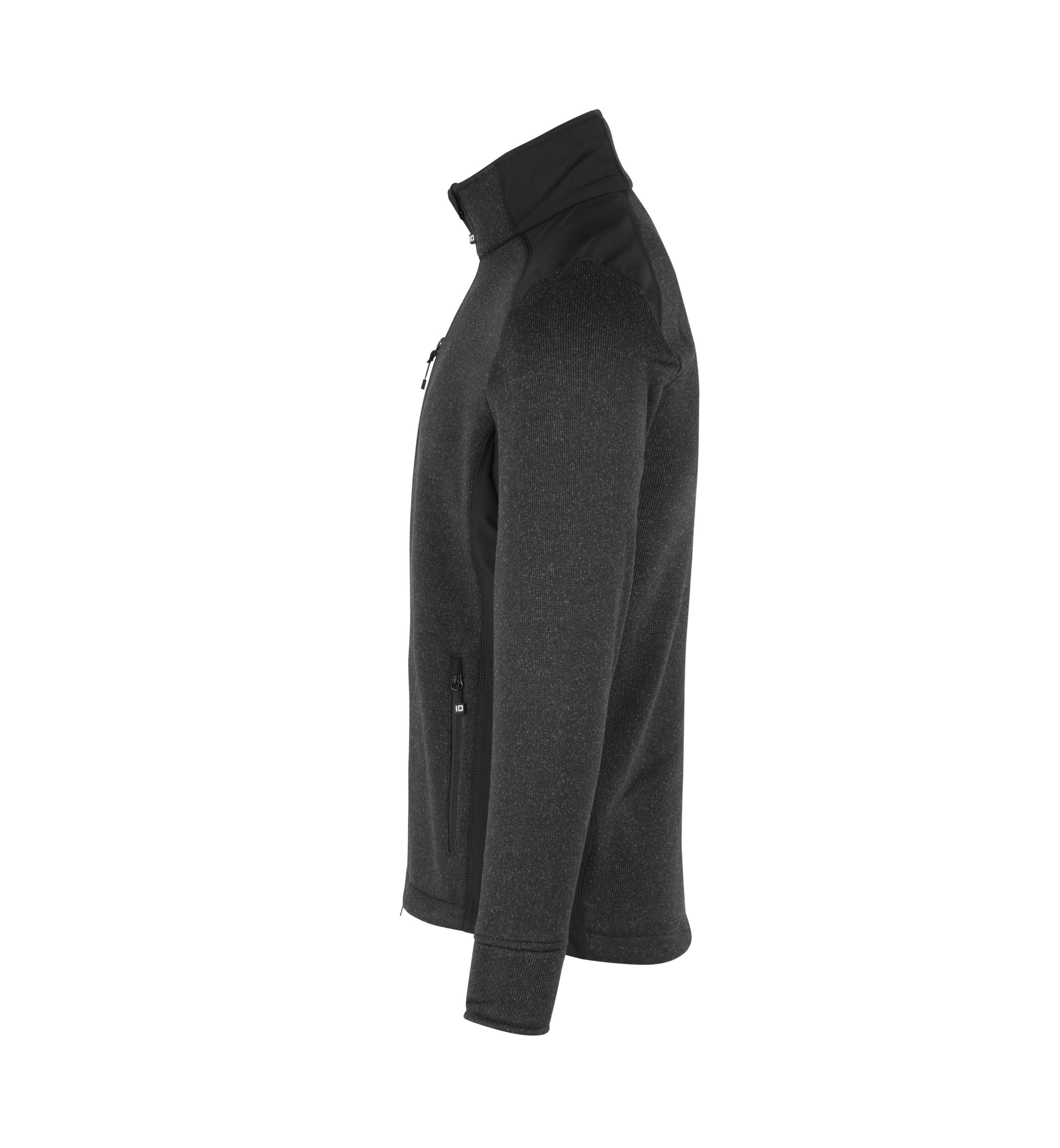 ID 0850 Cardigan | strikfleece detalje med firmalogo