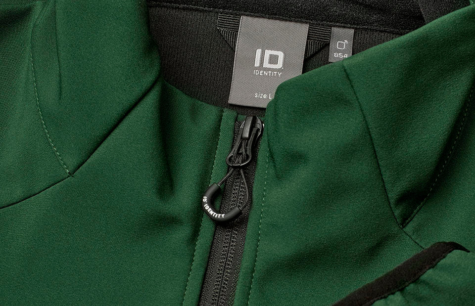 ID 0854 CORE softshell jakke nærbillede til broderi