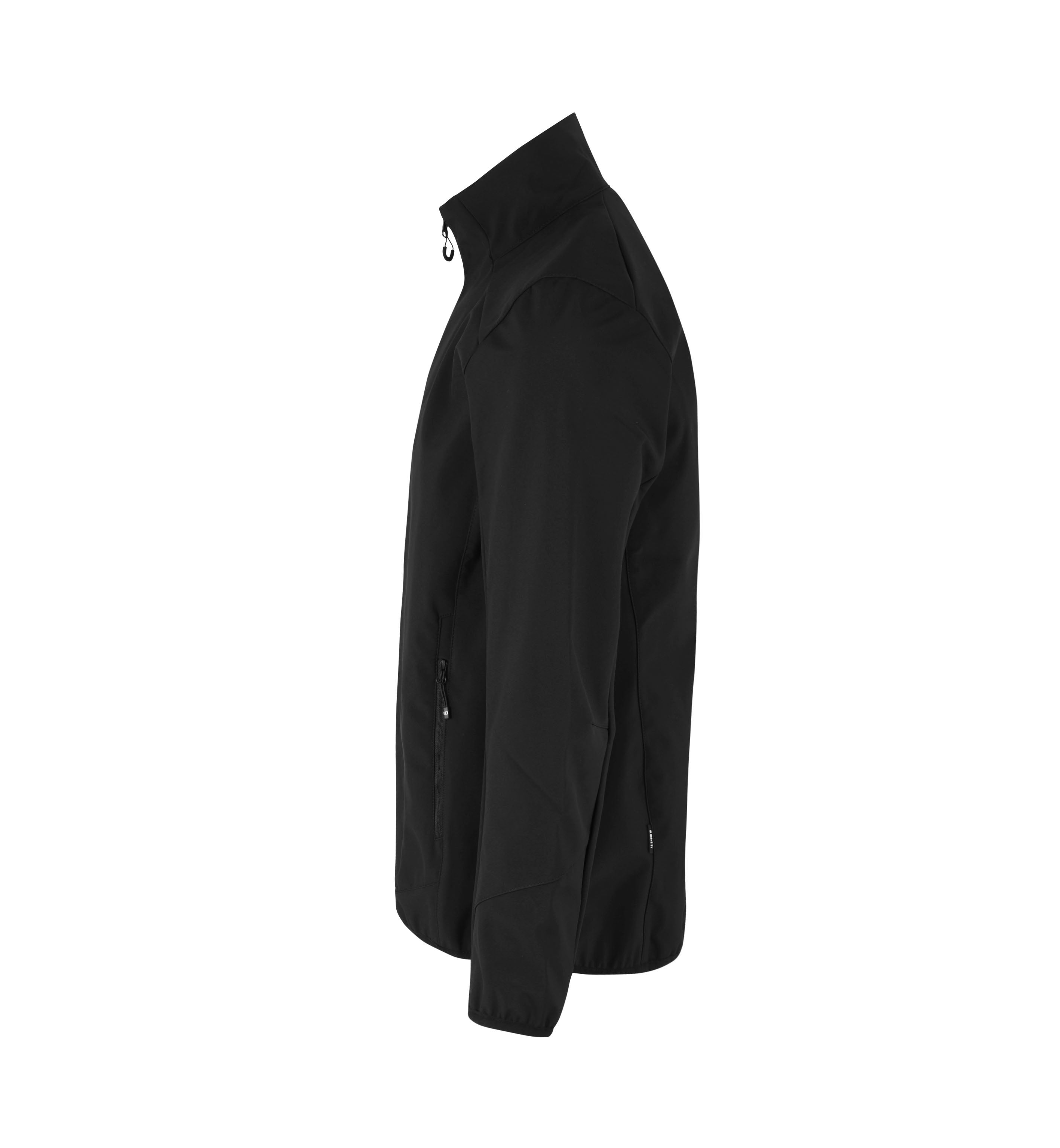 ID 0854 CORE softshell jakke detalje med firmalogo