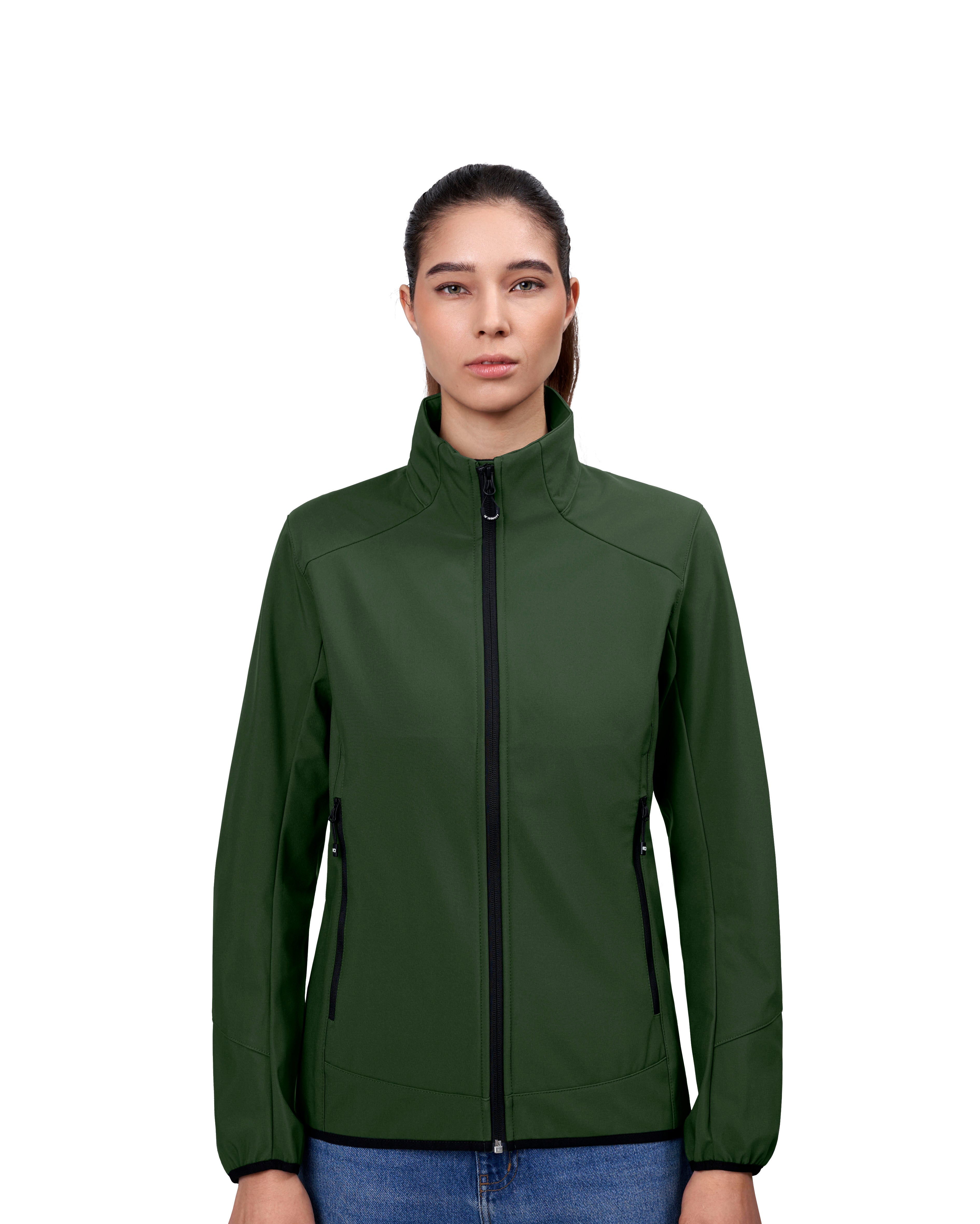 ID 0856 CORE softshell jakke| dame produktbillede med firmalogo