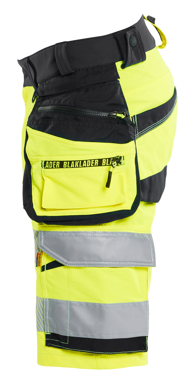 Blåkläder 1120 High Vis Shorts 4-vejs Stretch produktbillede med tryk