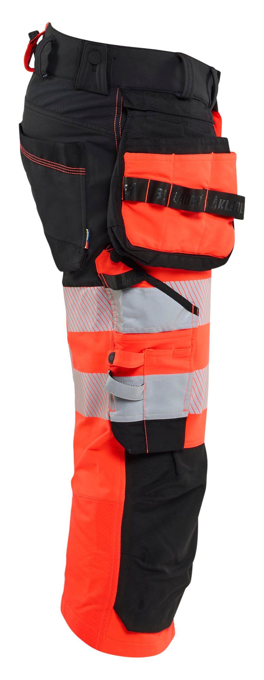 Blåkläder 1123 High Vis Knickers 4-vejs stretch nærbillede til broderi