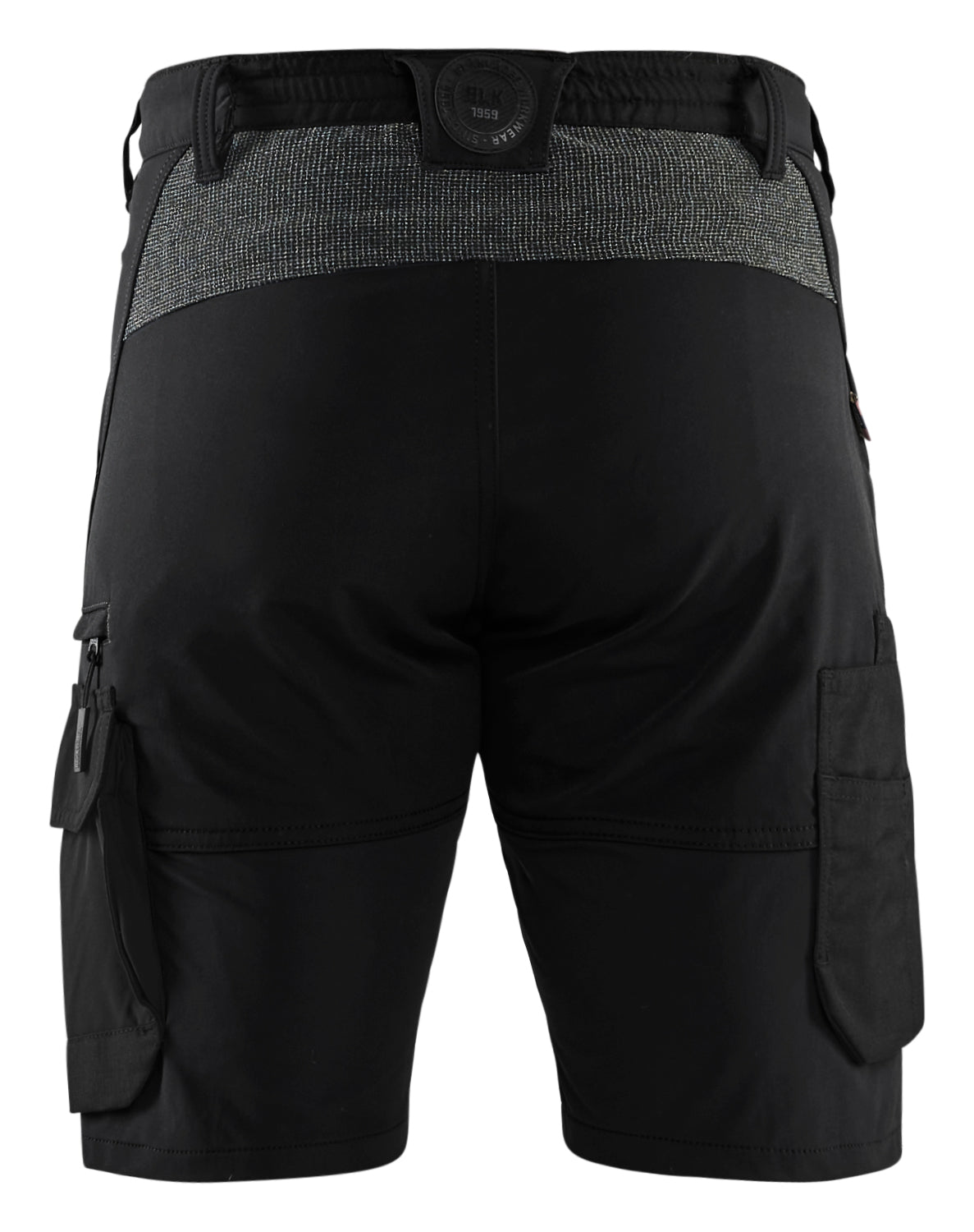 Blåkläder 1423 Service shorts 4-vejs stretch nærbillede med logo