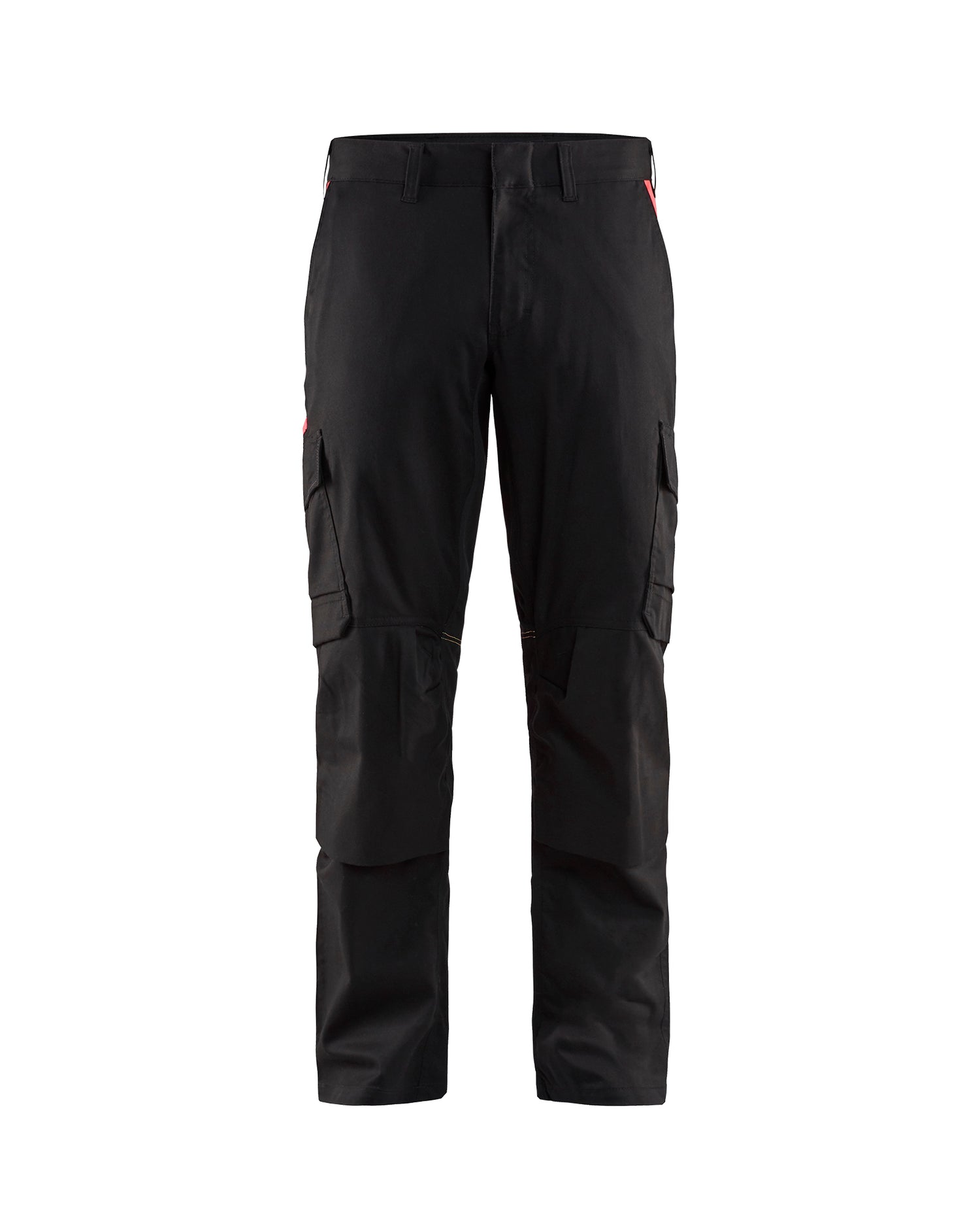 Blåkläder 1448 Industri Buks med knælommer stretch, Sort/Rød