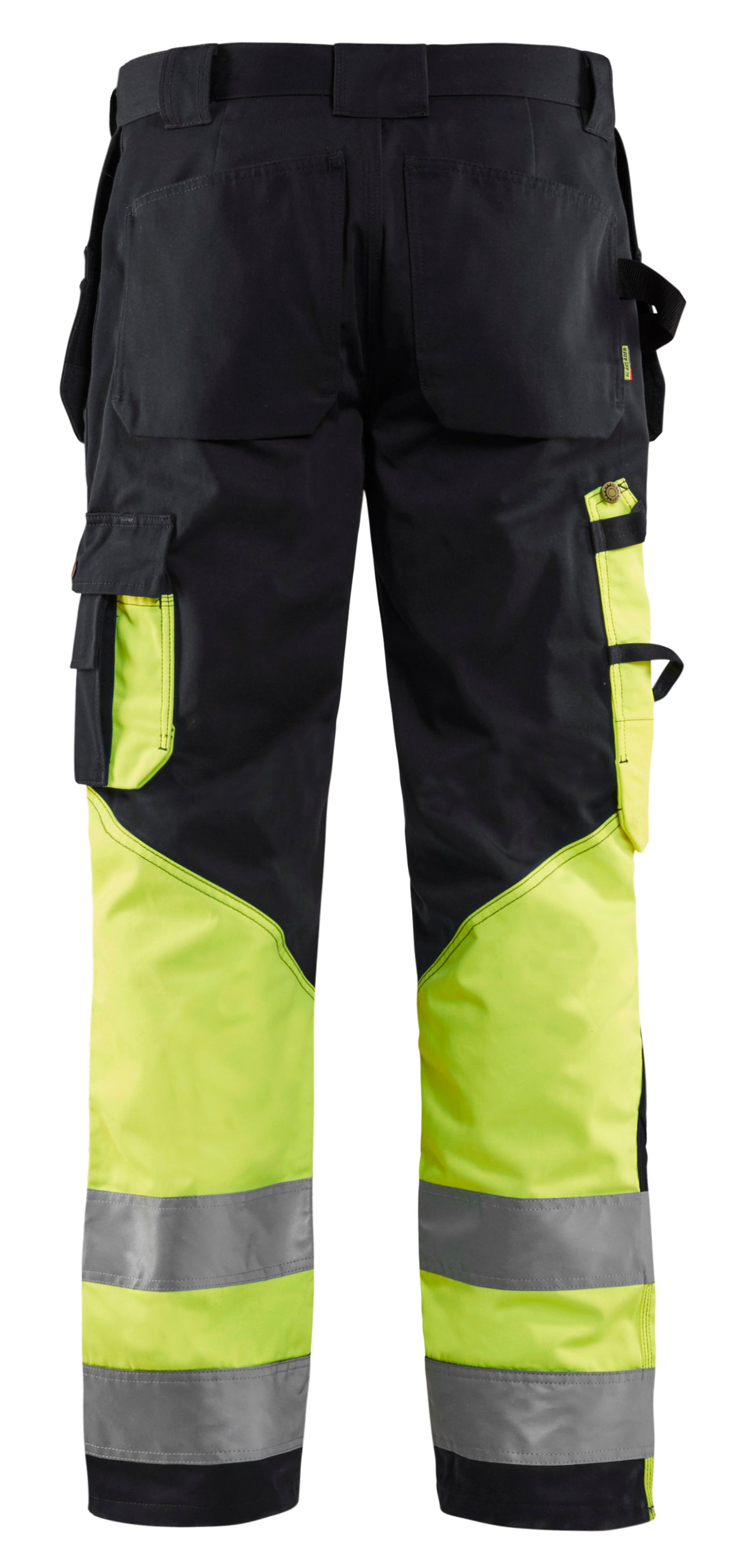 Blåkläder 1529 High vis buks nærbillede med logo