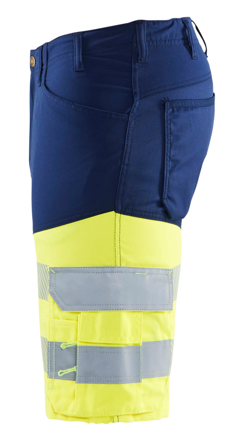 Blåkläder 1541 High Vis Shorts med stretch produktfoto med tryk
